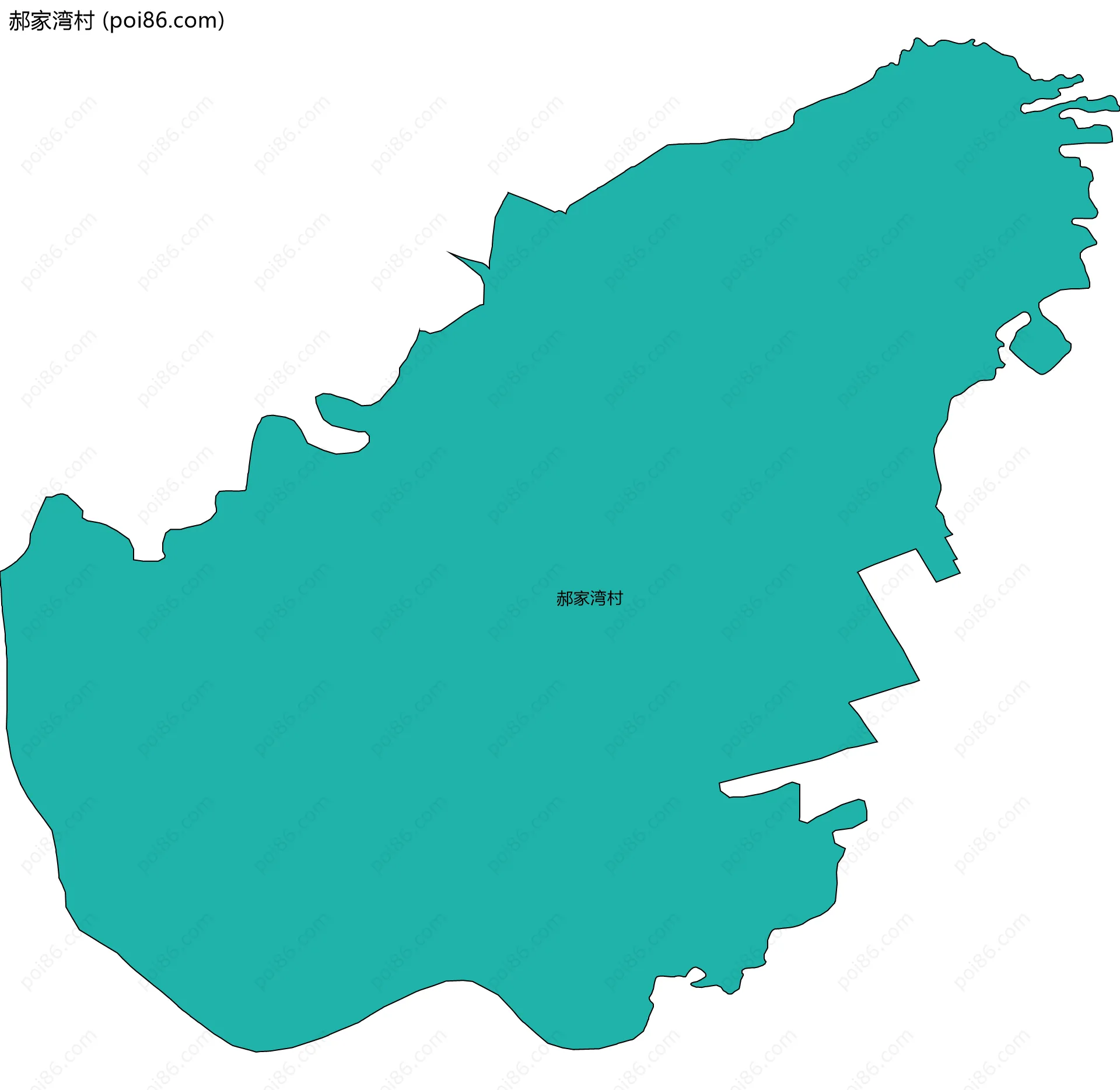 郝家湾村边界地图