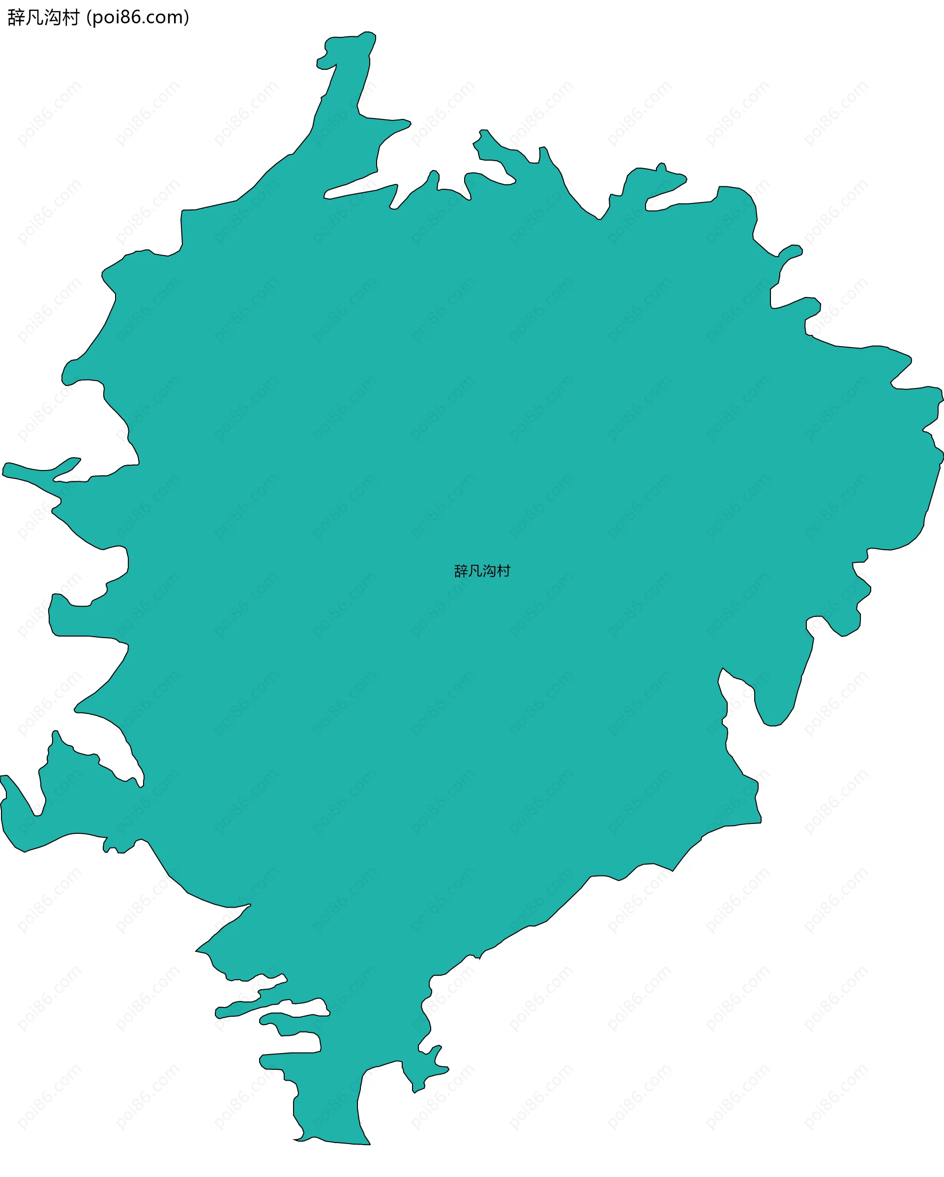 辞凡沟村边界地图