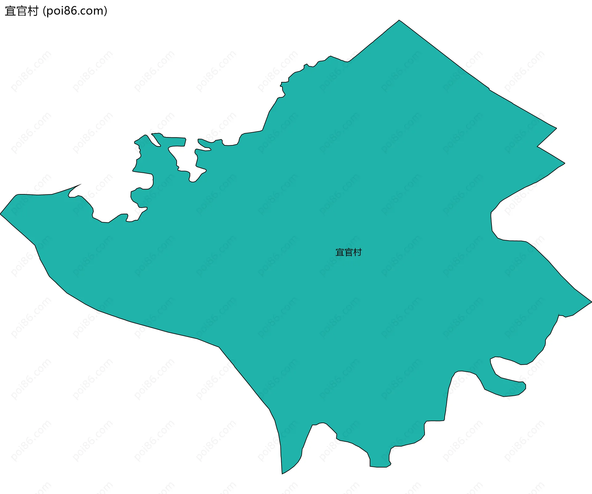 宜官村边界地图