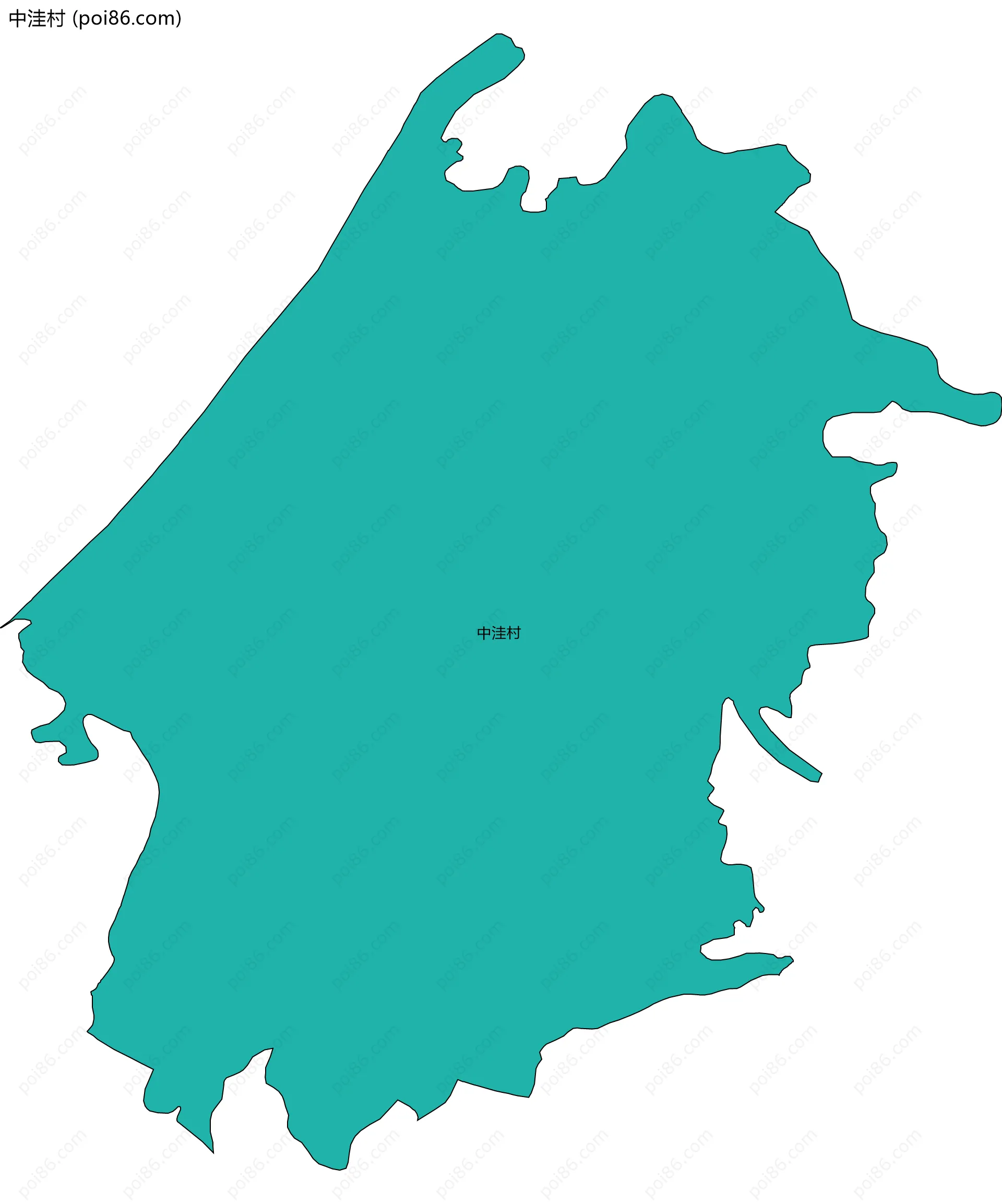 中洼村边界地图