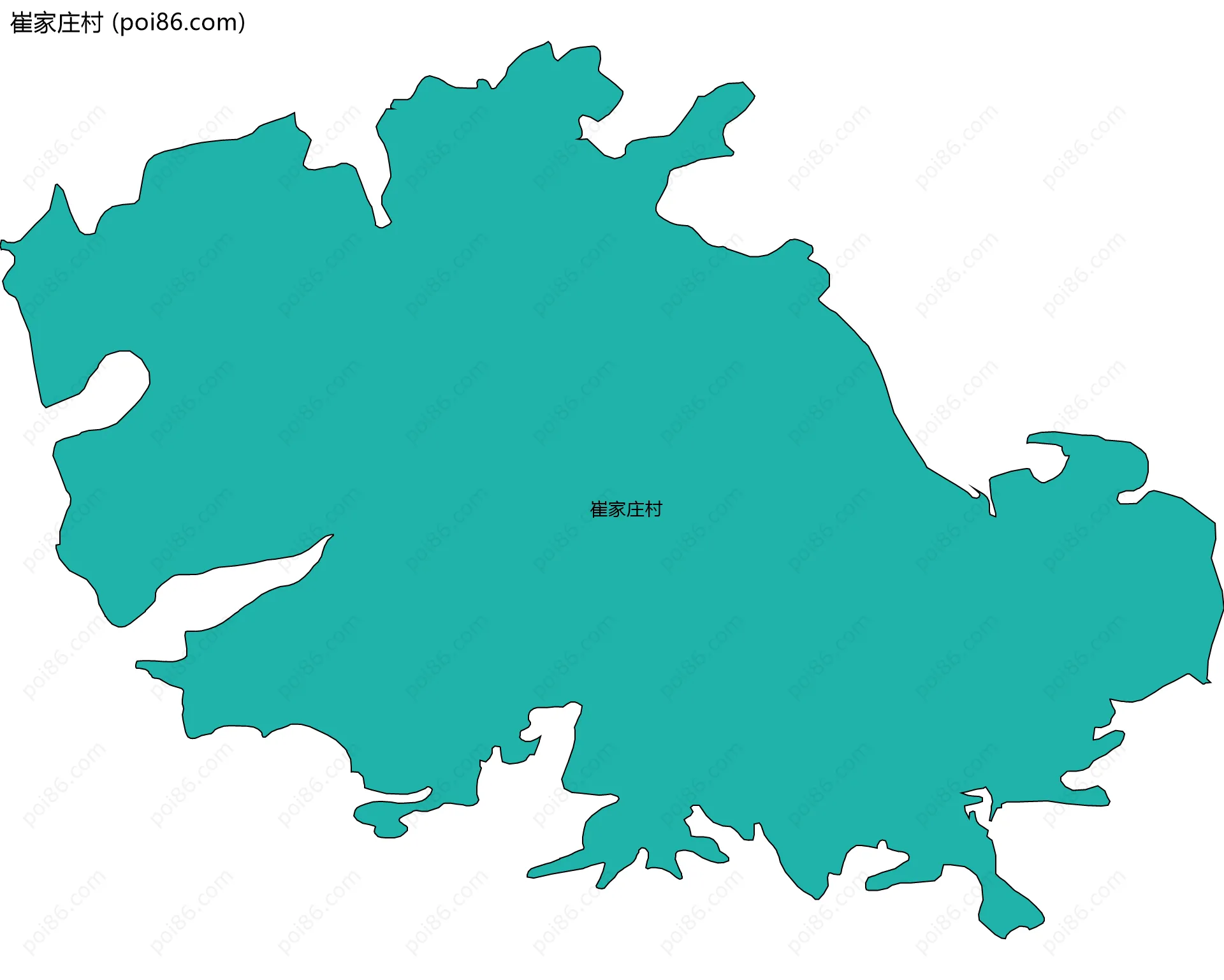 崔家庄村边界地图