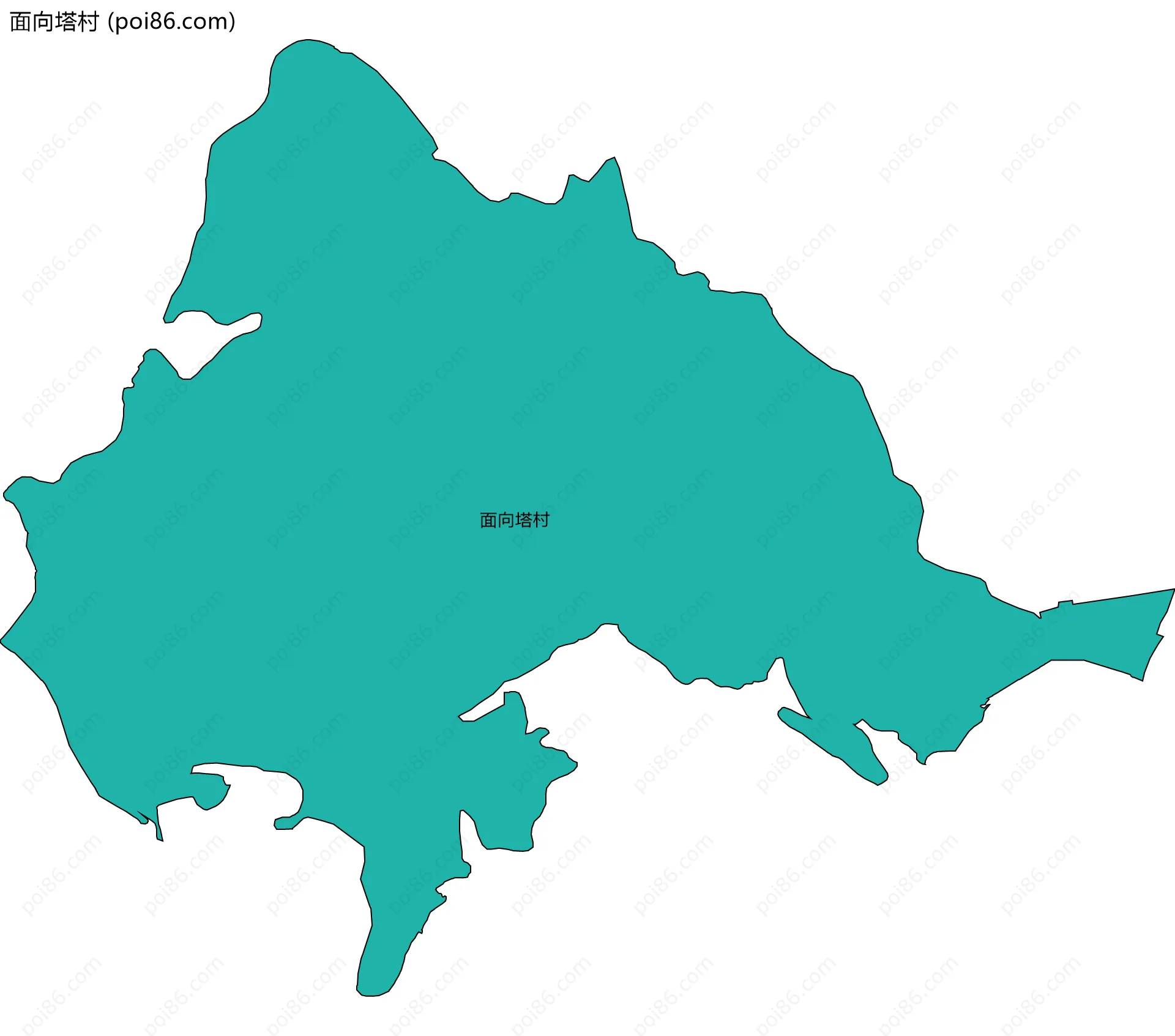 面向塔村边界地图