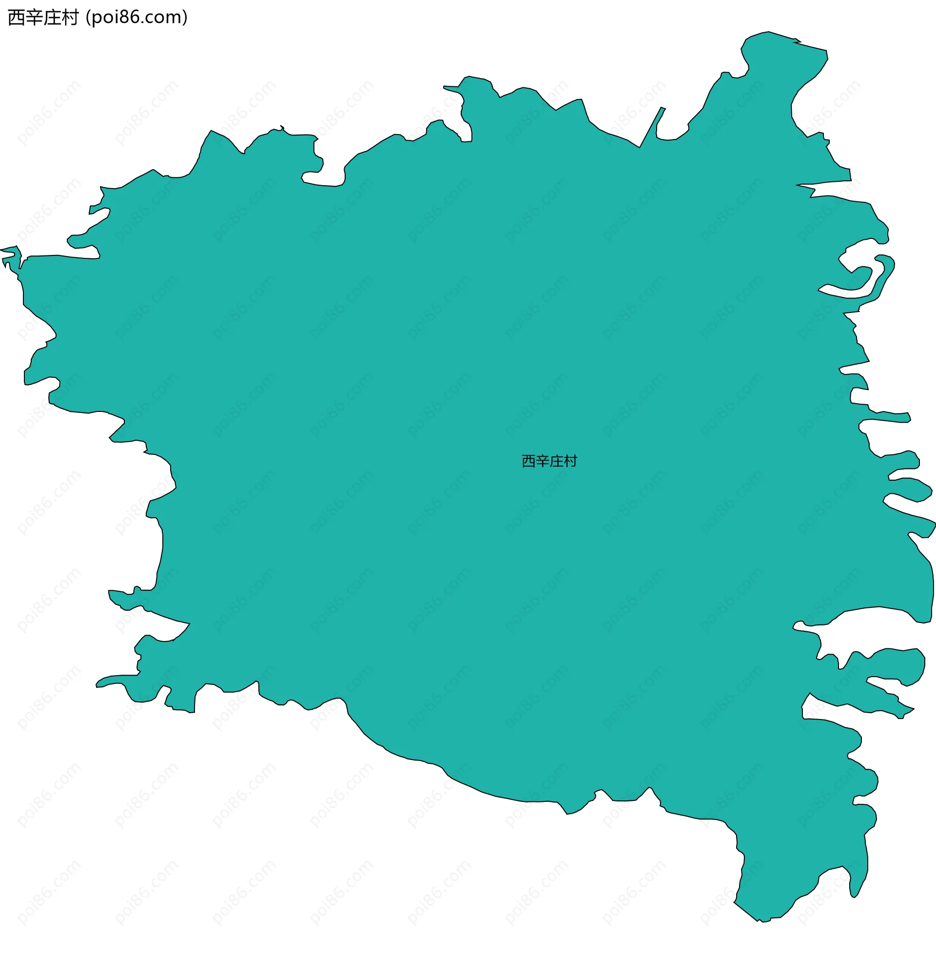 西辛庄村边界地图