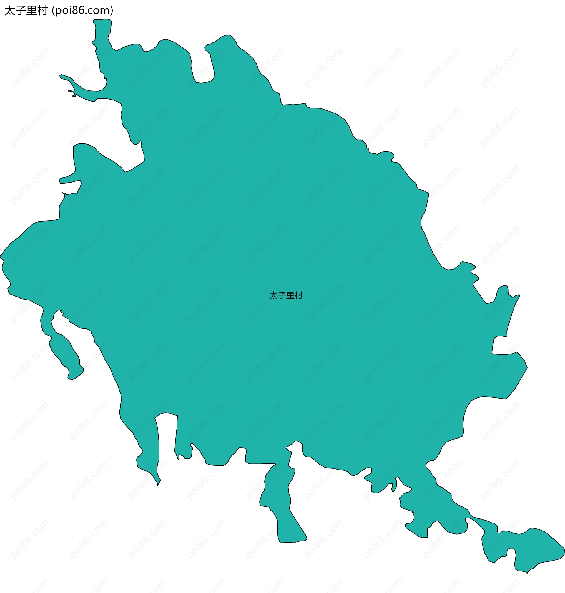 太子里村边界地图