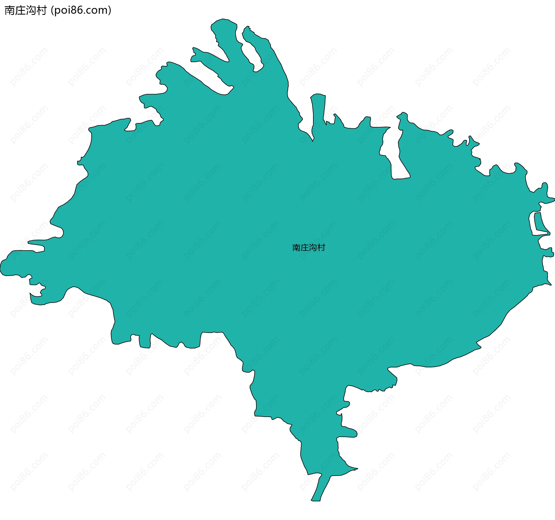 南庄沟村边界地图