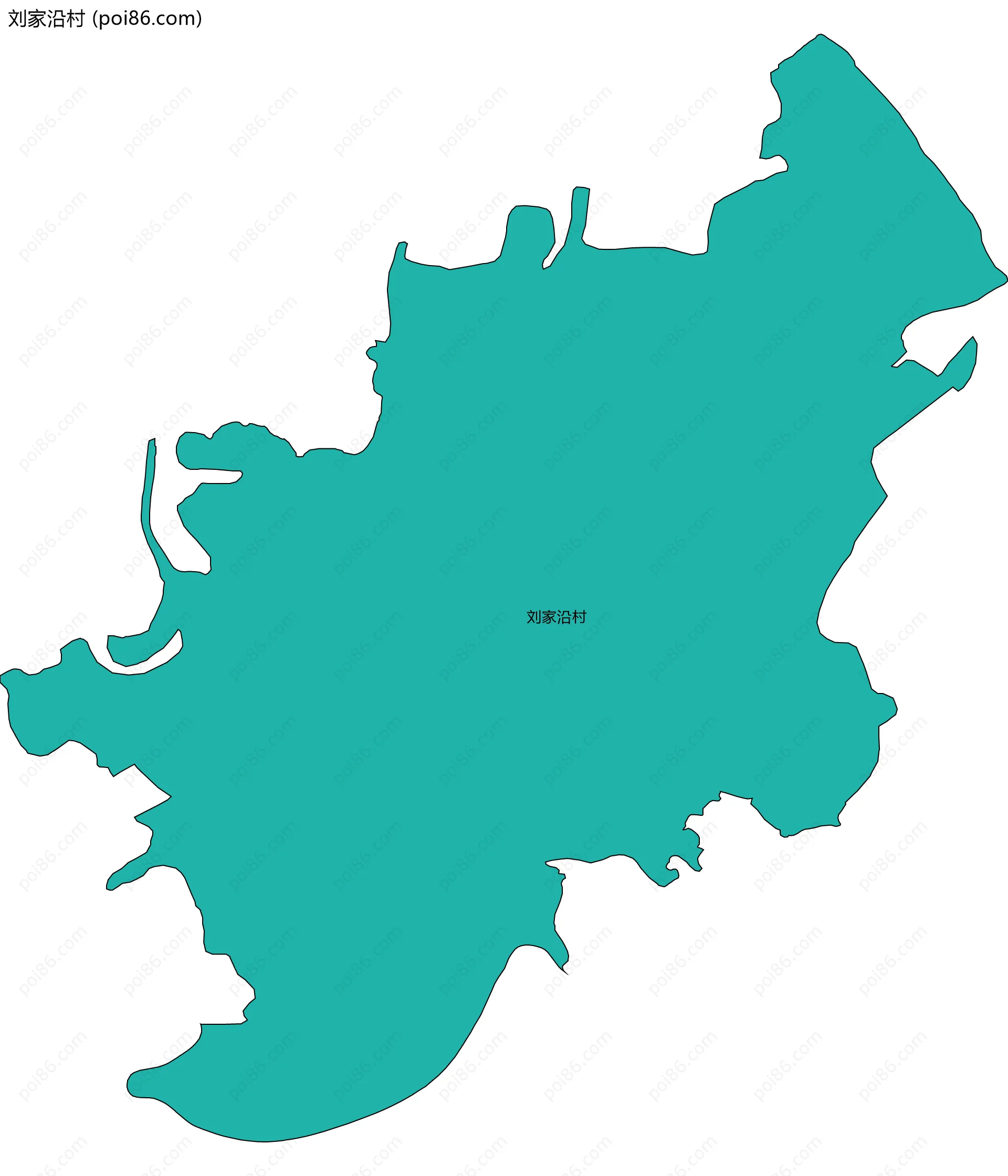 刘家沿村边界地图