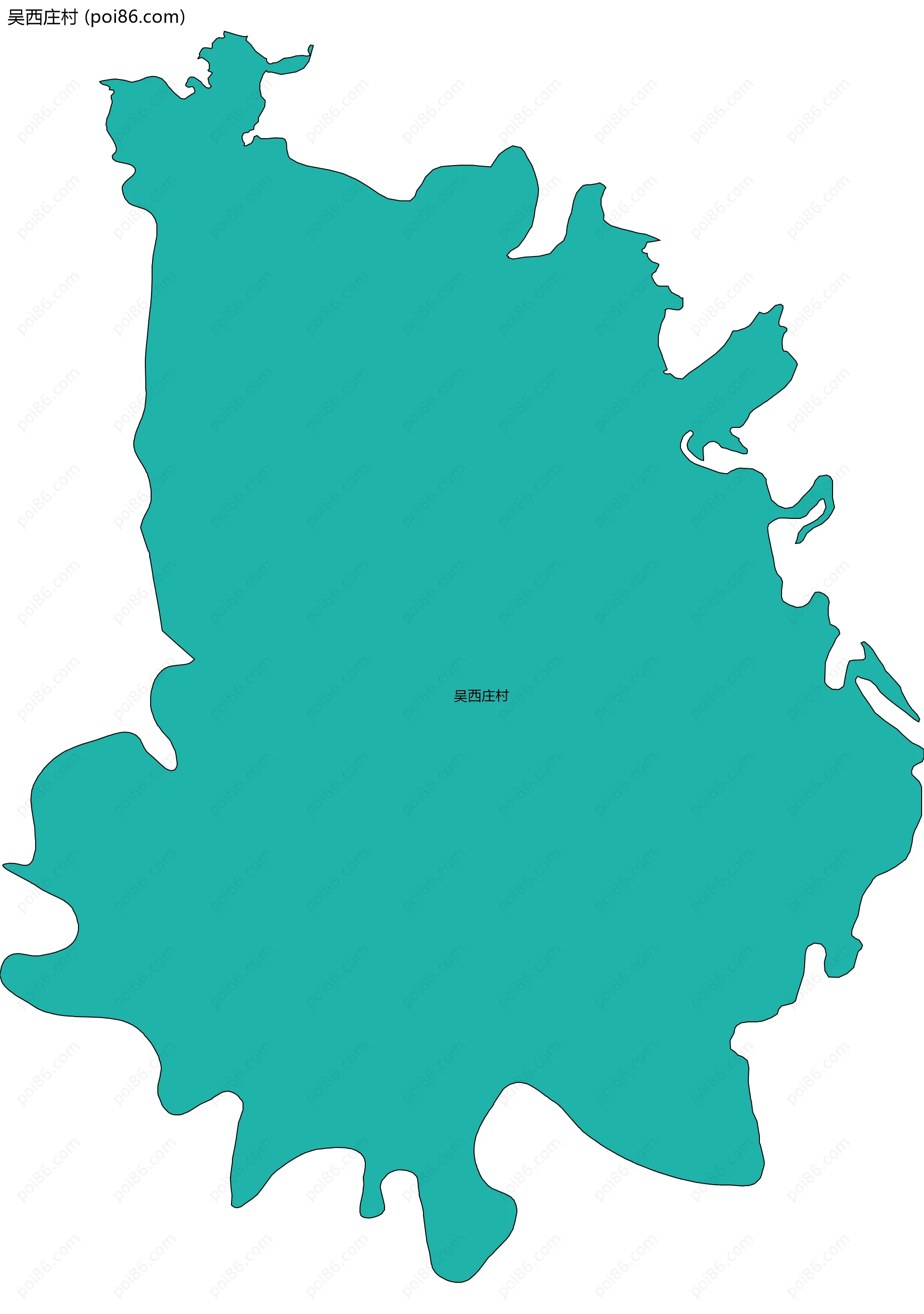 吴西庄村边界地图