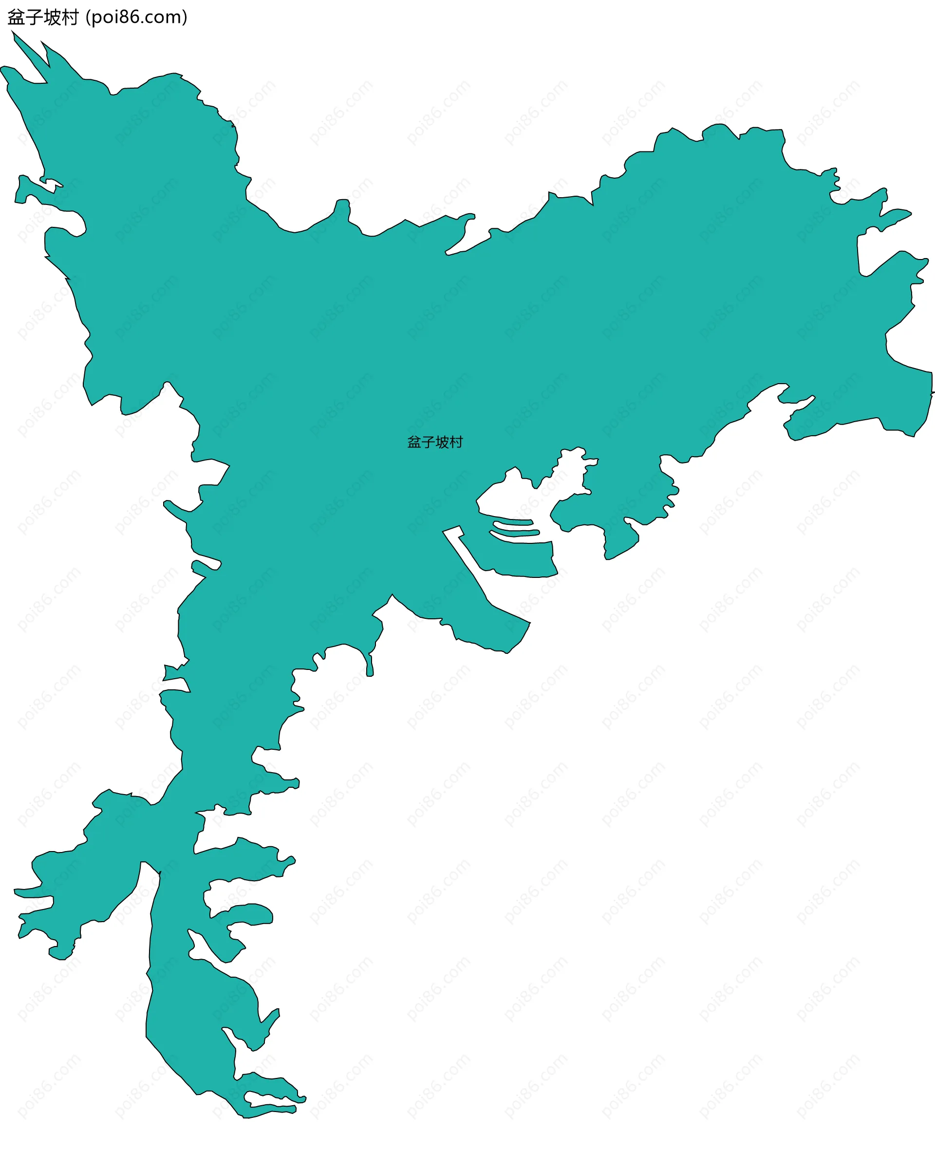 盆子坡村边界地图