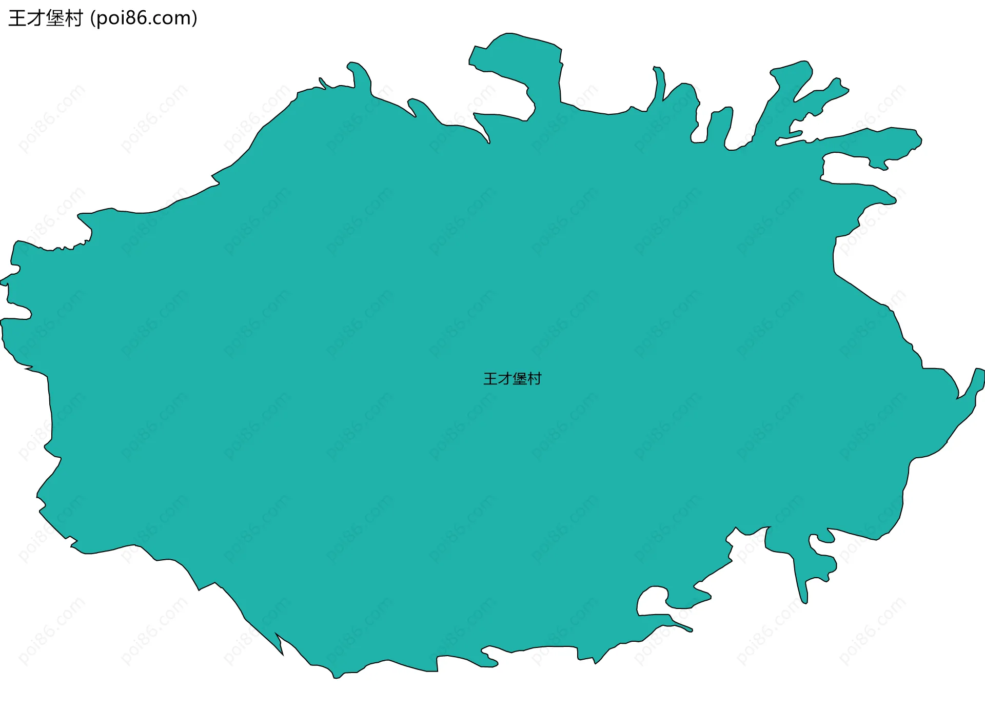 王才堡村边界地图