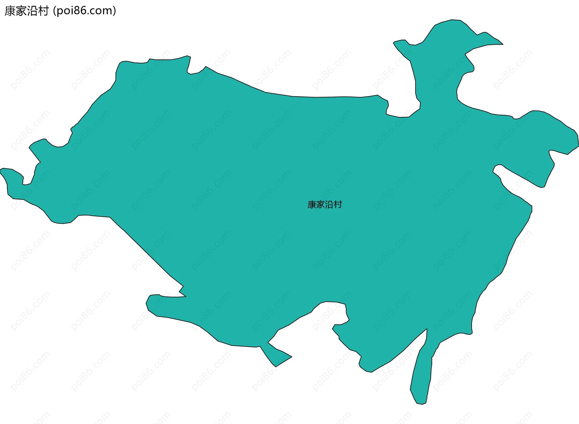 康家沿村边界地图