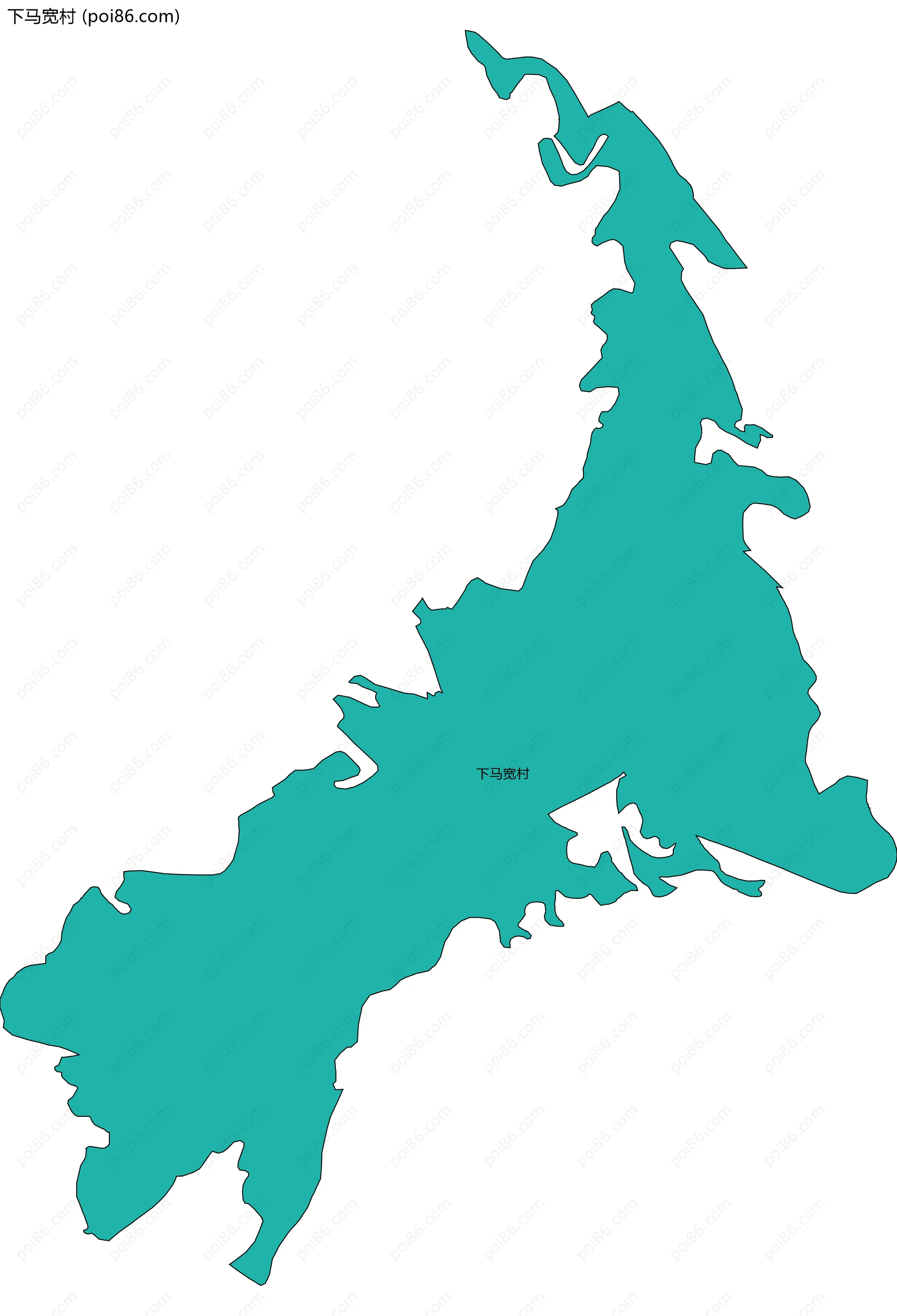 下马宽村边界地图