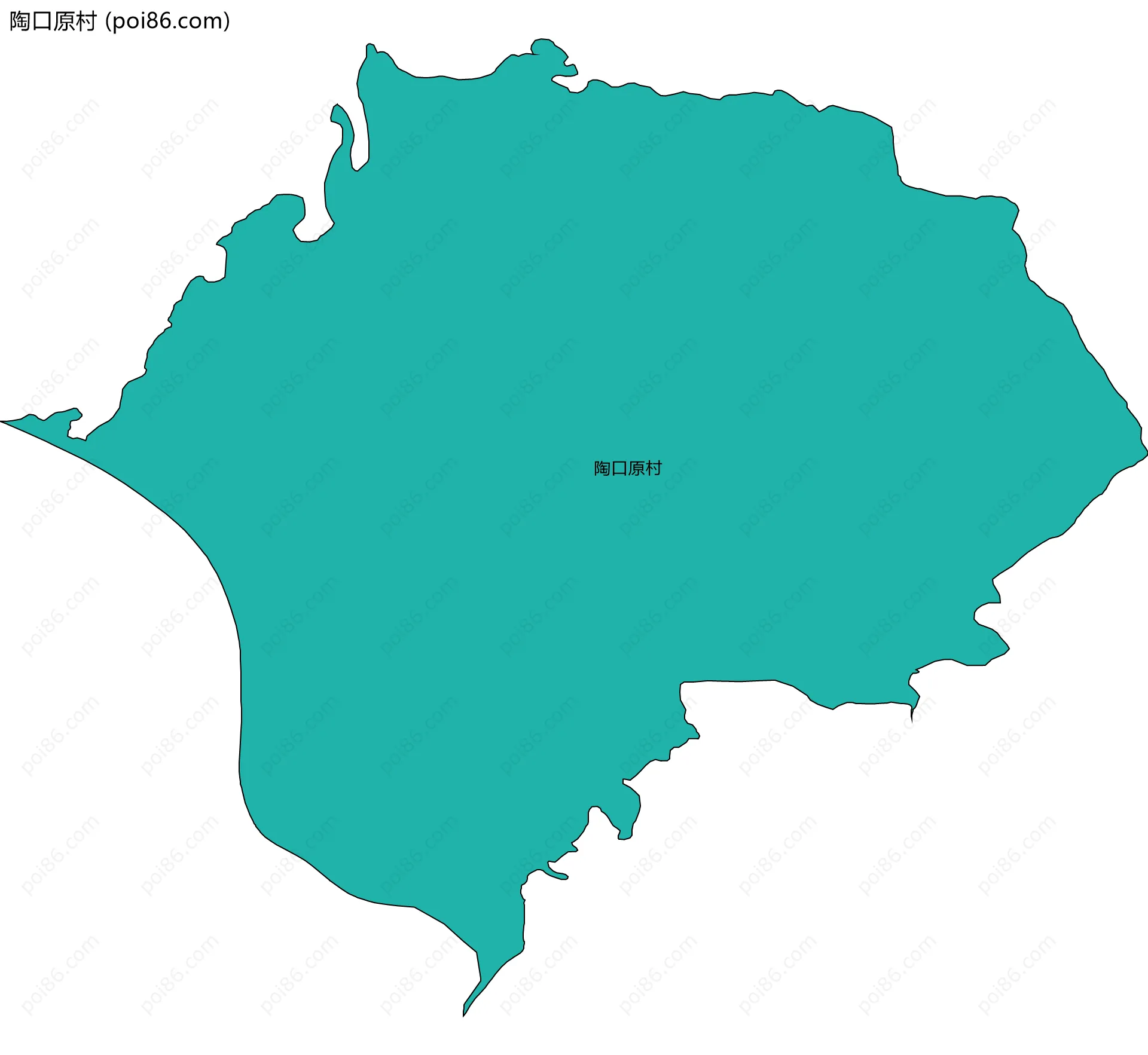 陶口原村边界地图