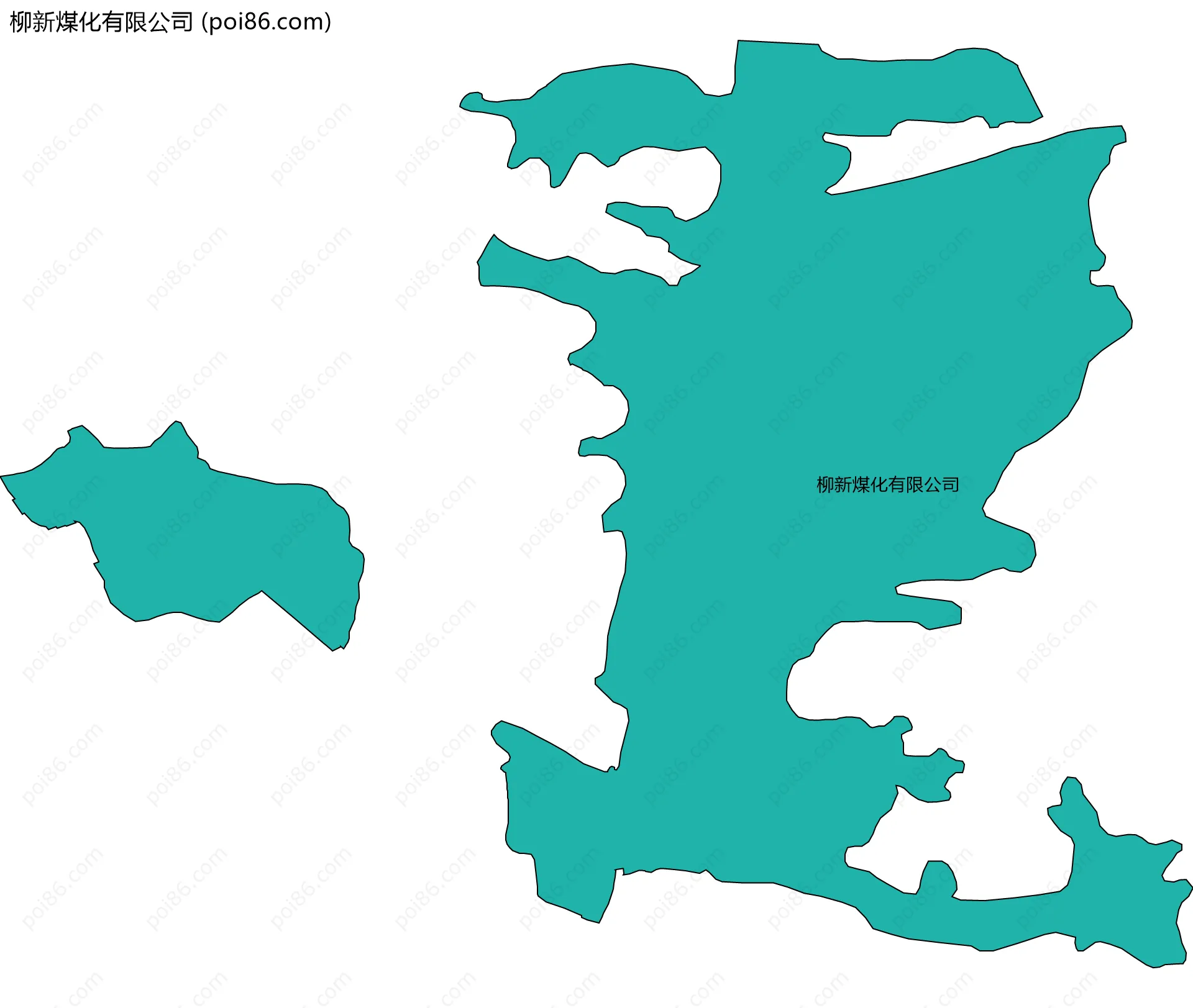 柳新煤化有限公司边界地图