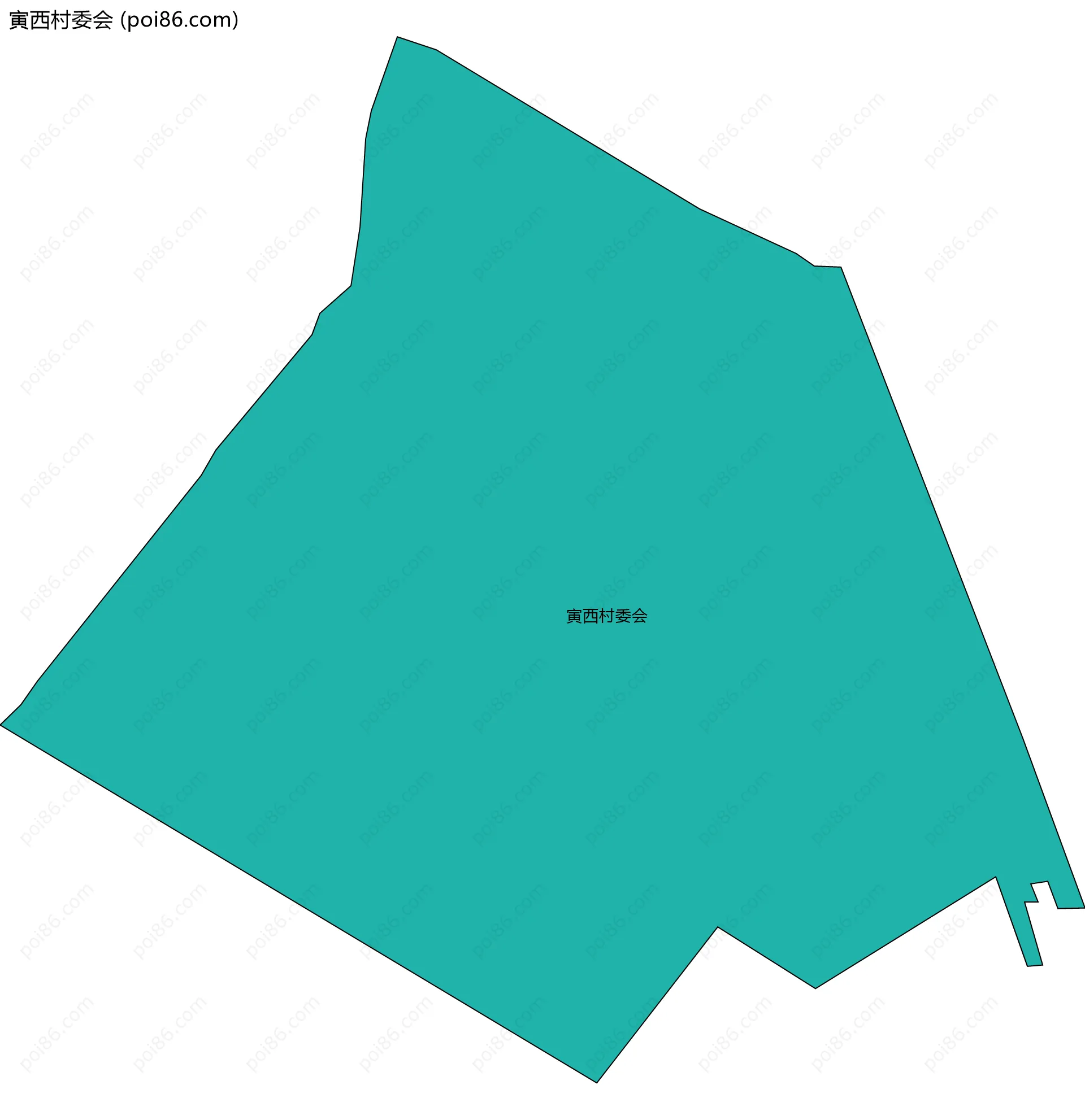 寅西村委会边界地图