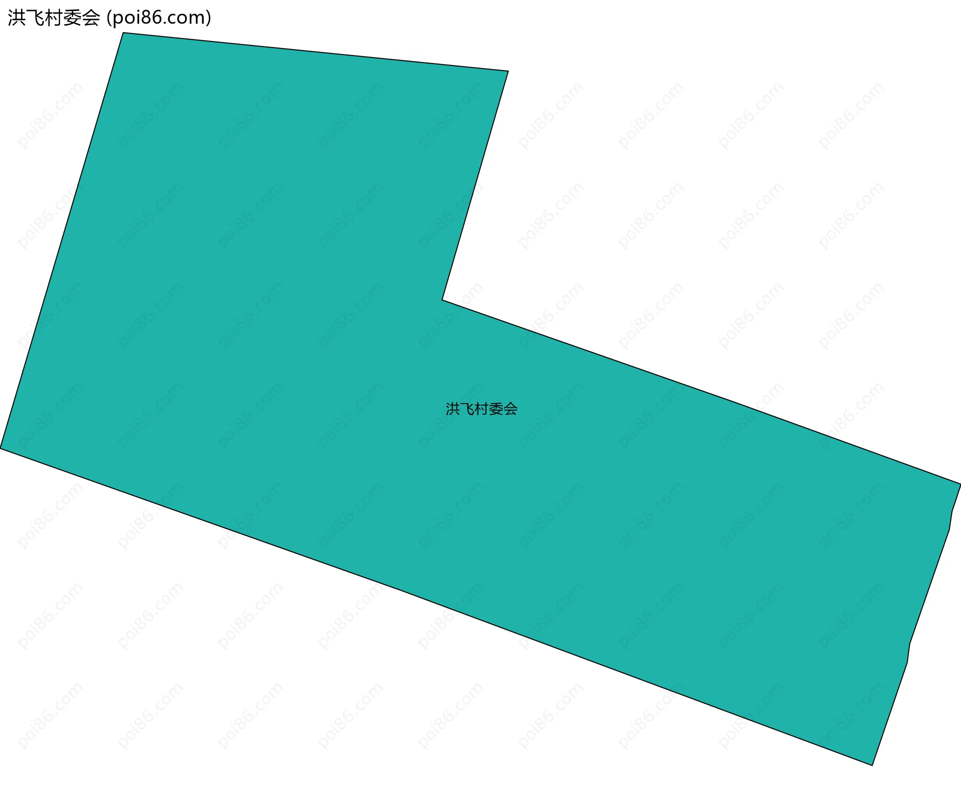 洪飞村委会边界地图
