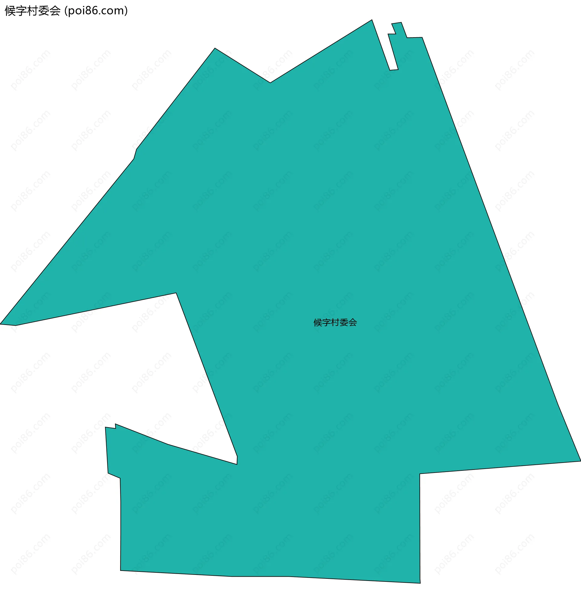 候字村委会边界地图