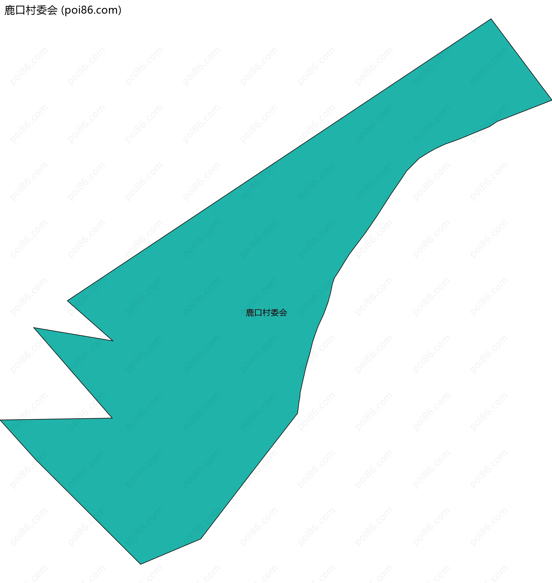 鹿口村委会边界地图