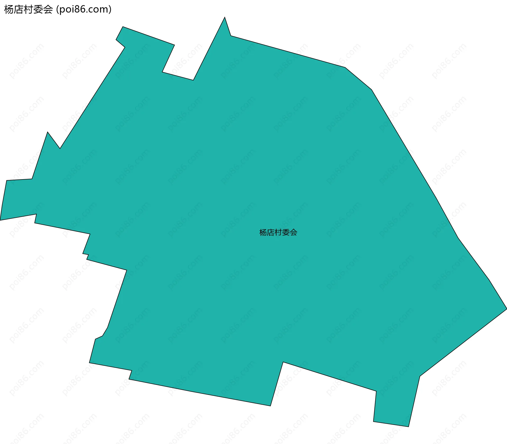 杨店村委会边界地图