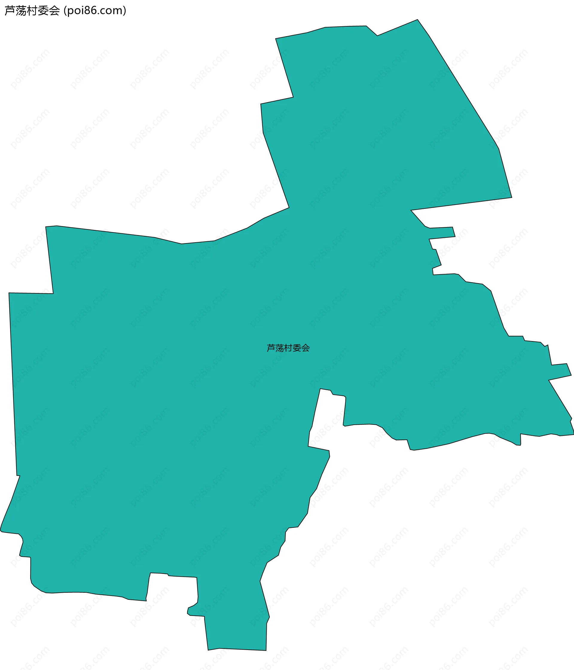 芦荡村委会边界地图
