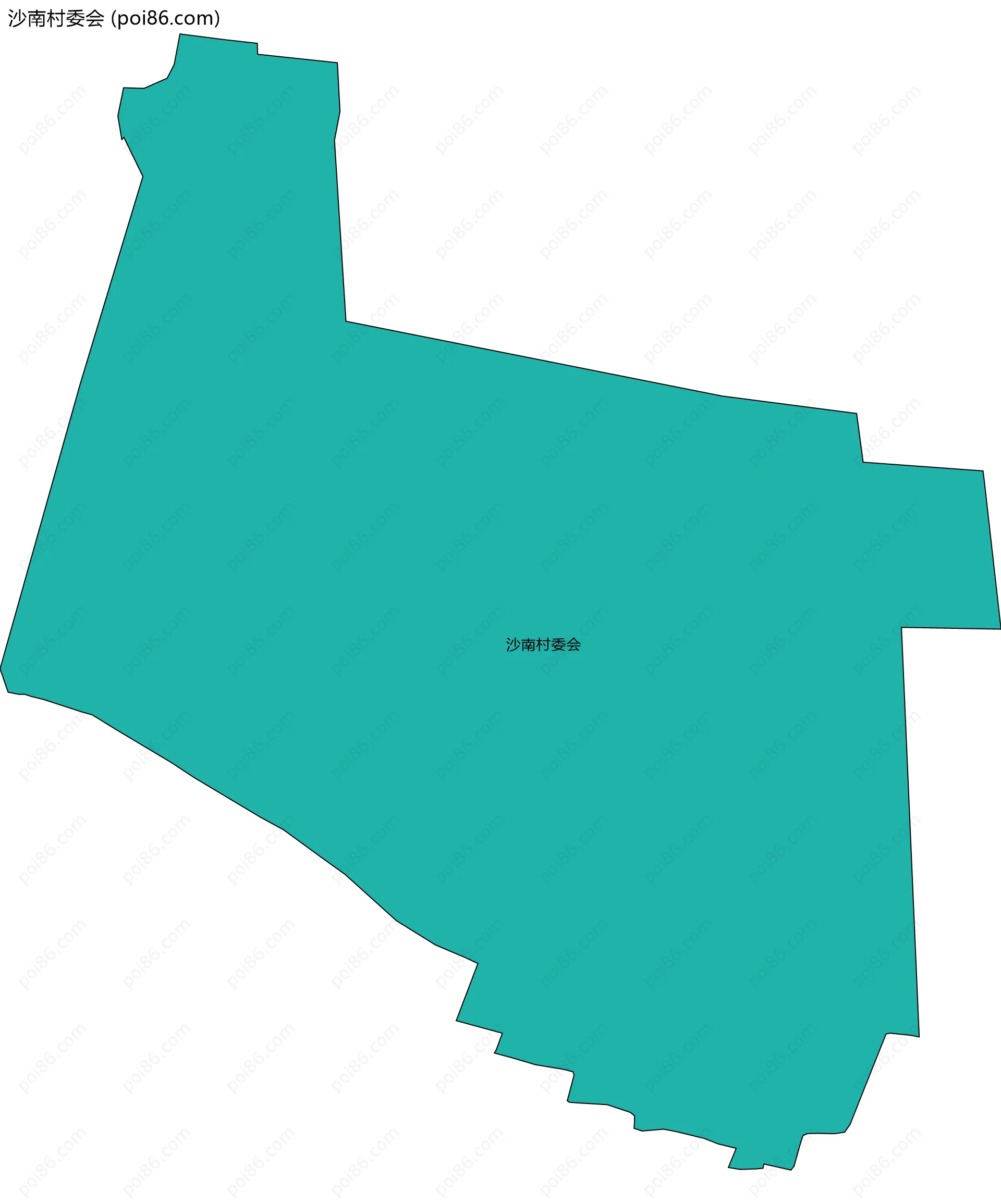 沙南村委会边界地图