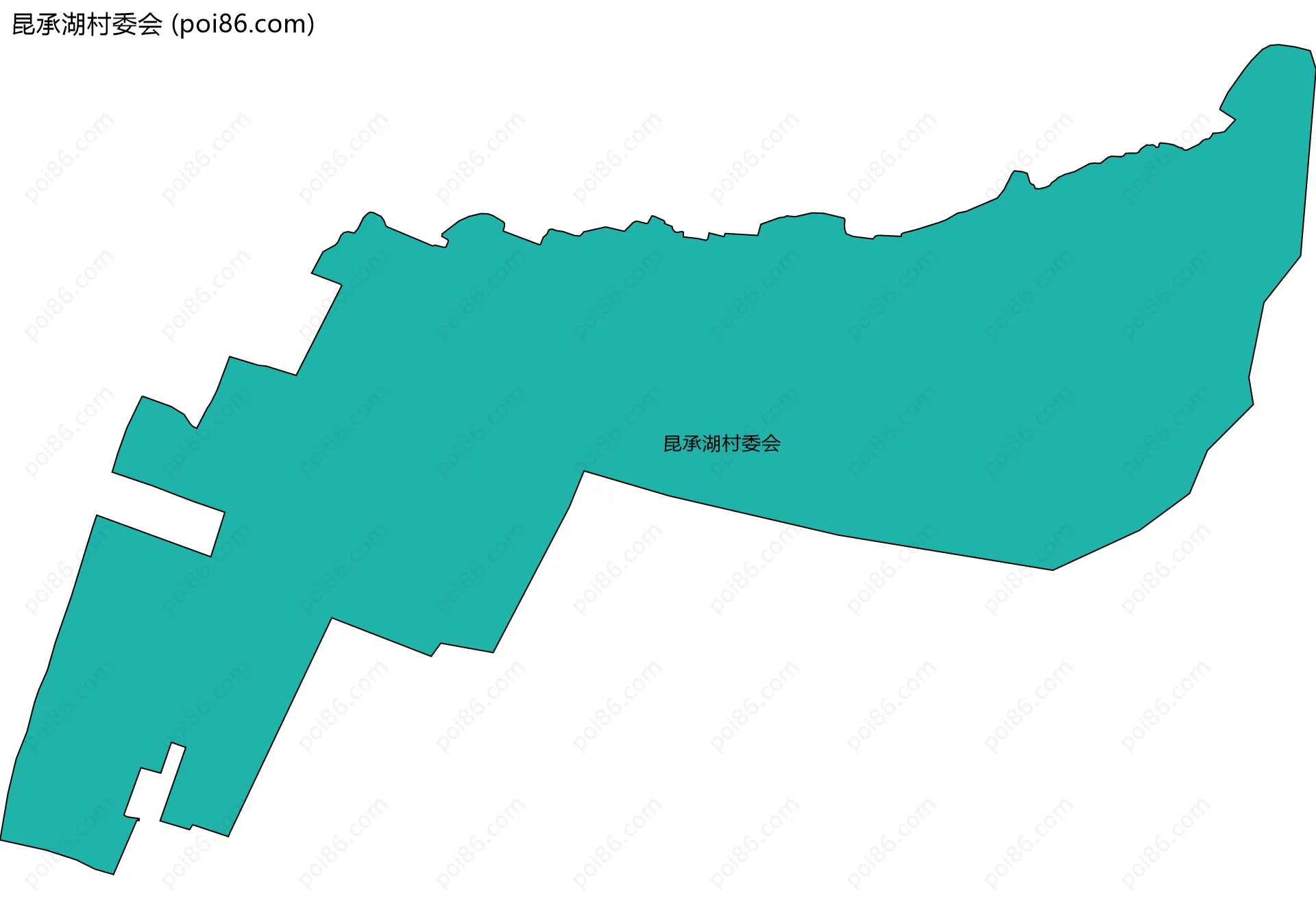 昆承湖村委会边界地图