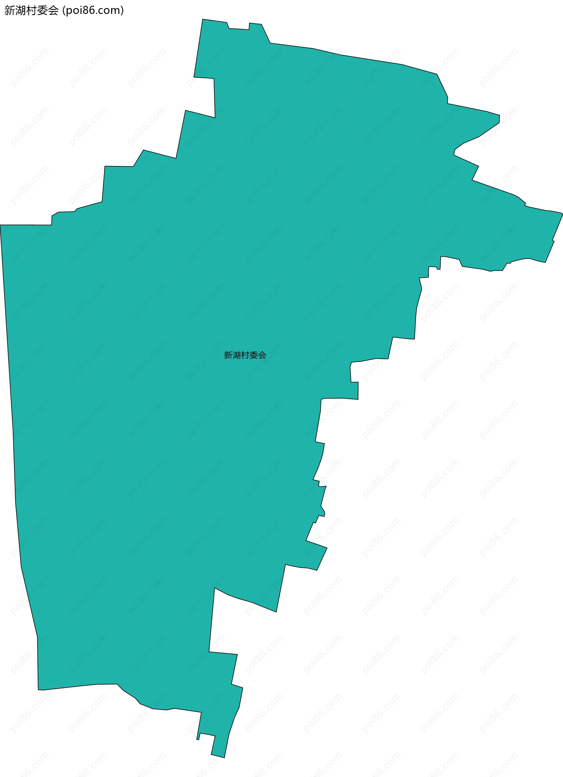 新湖村委会边界地图