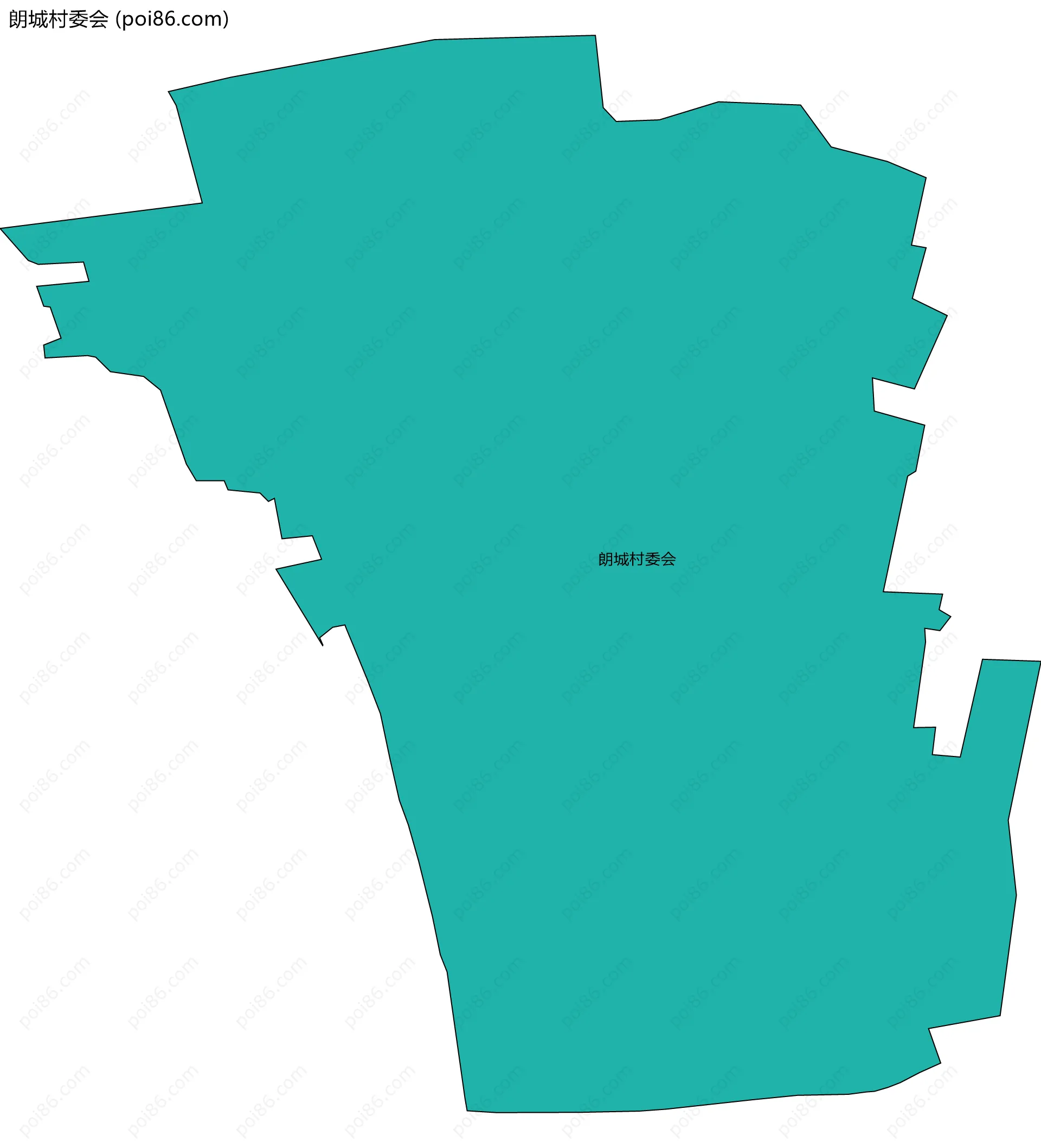 朗城村委会边界地图