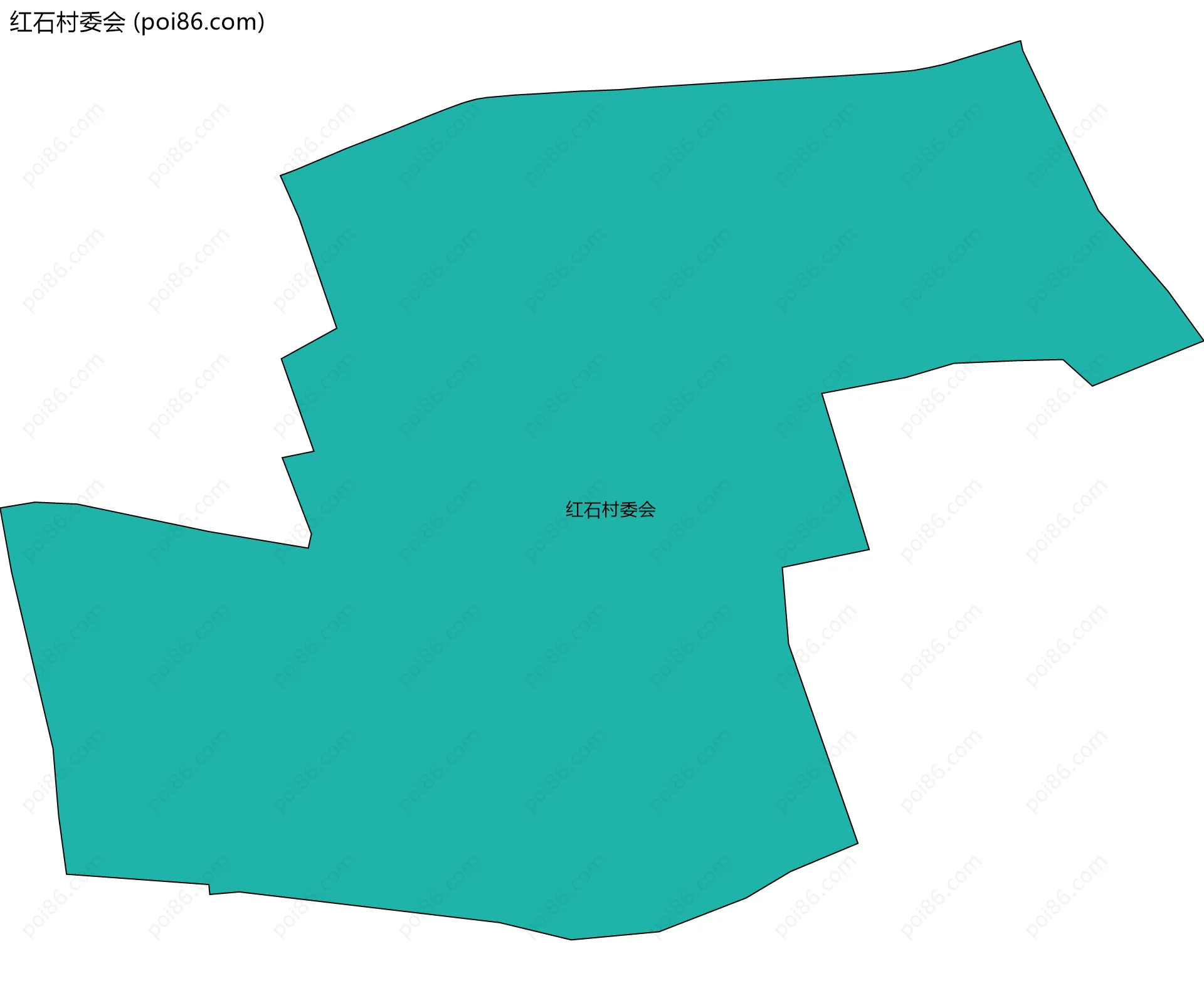 红石村委会边界地图