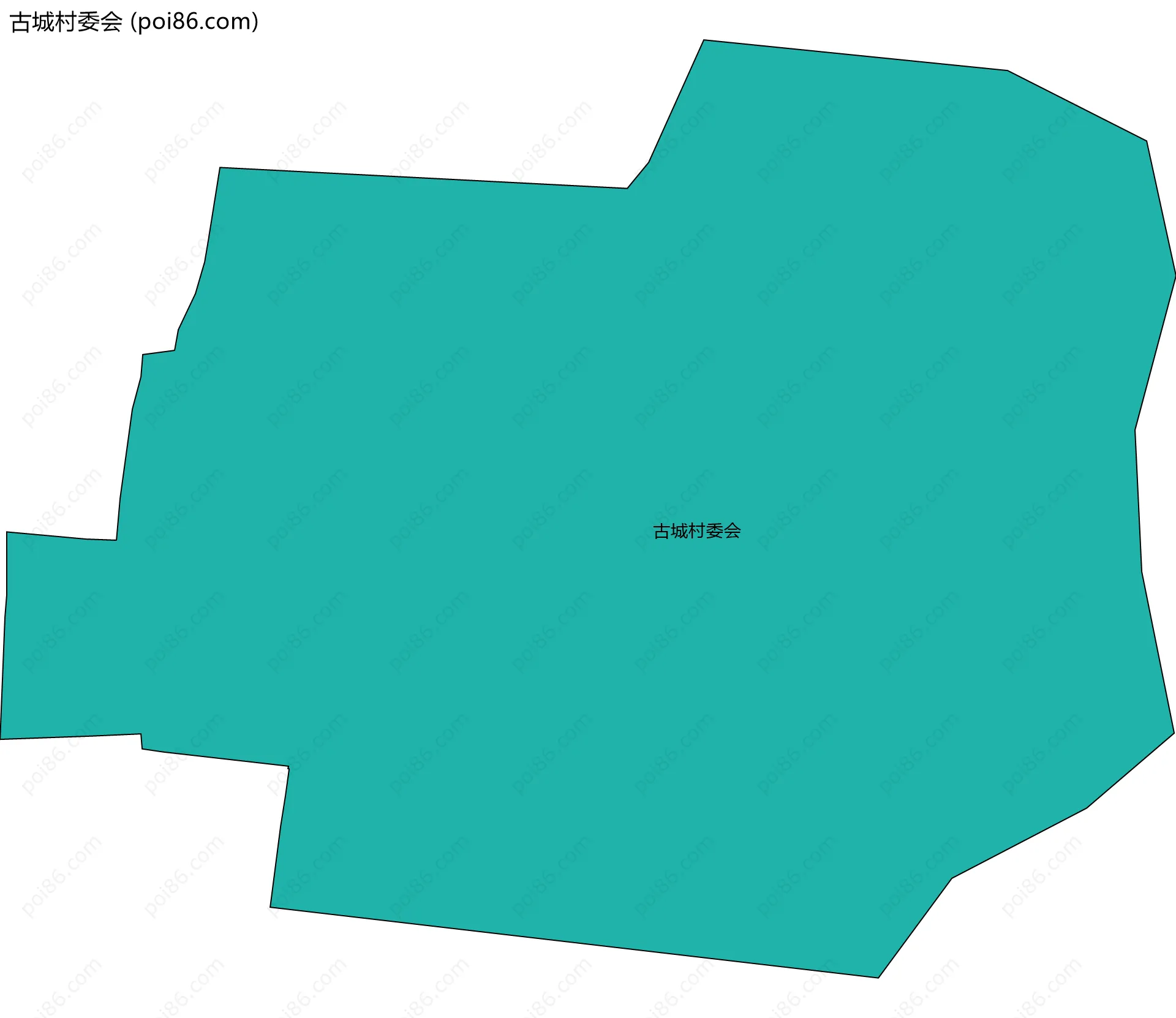 古城村委会边界地图