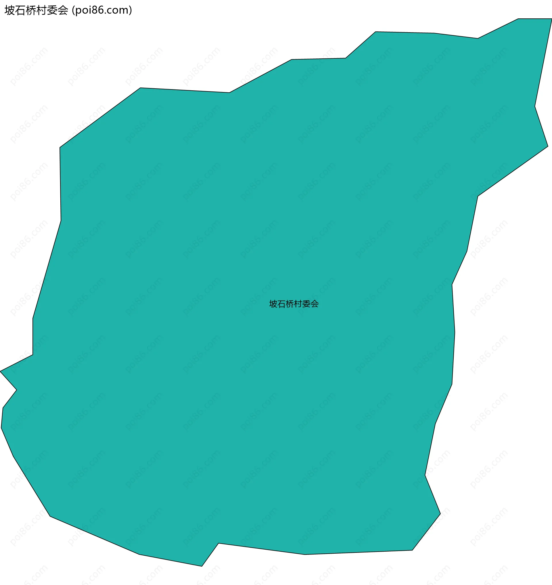 坡石桥村委会边界地图