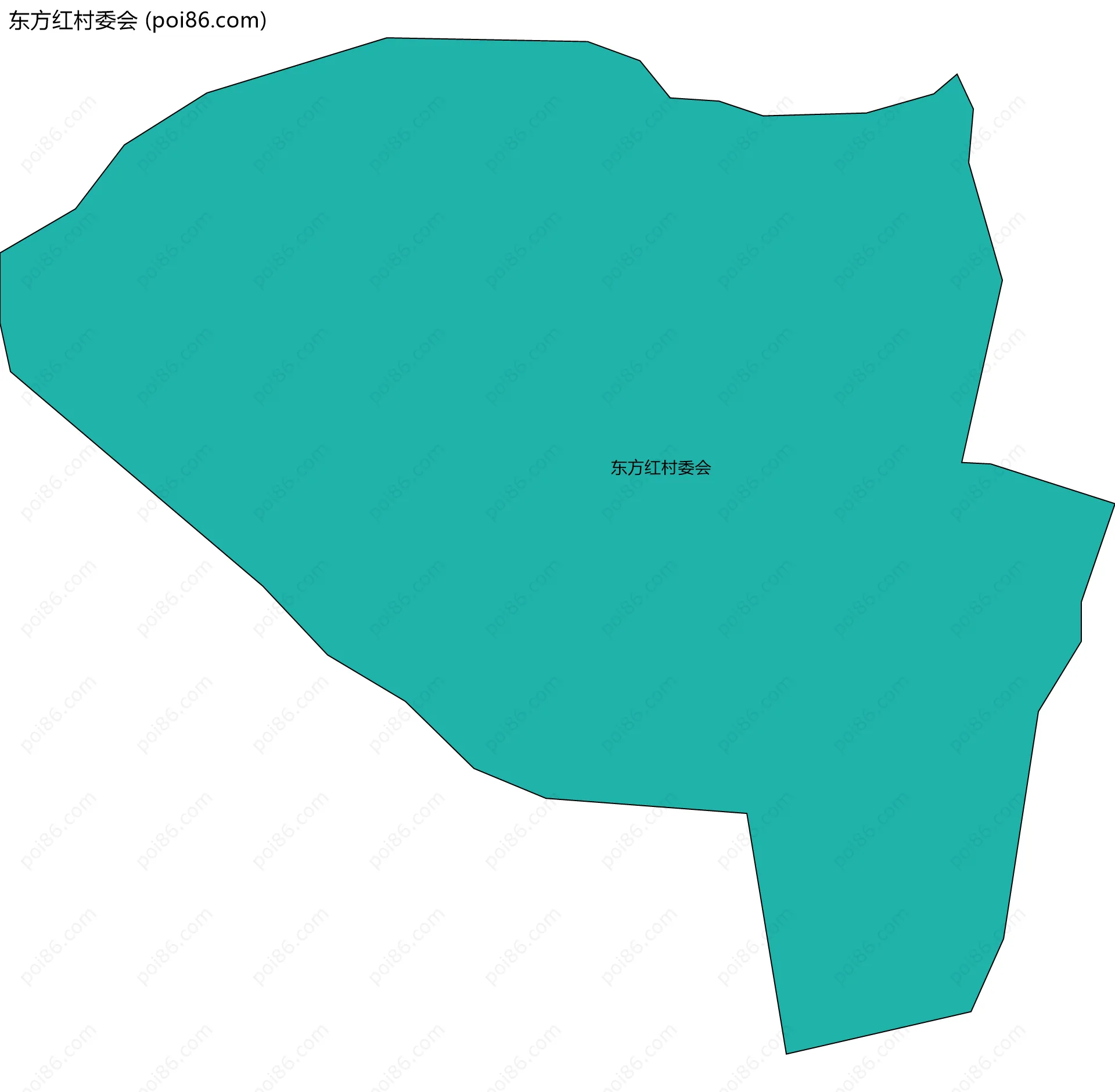 东方红村委会边界地图