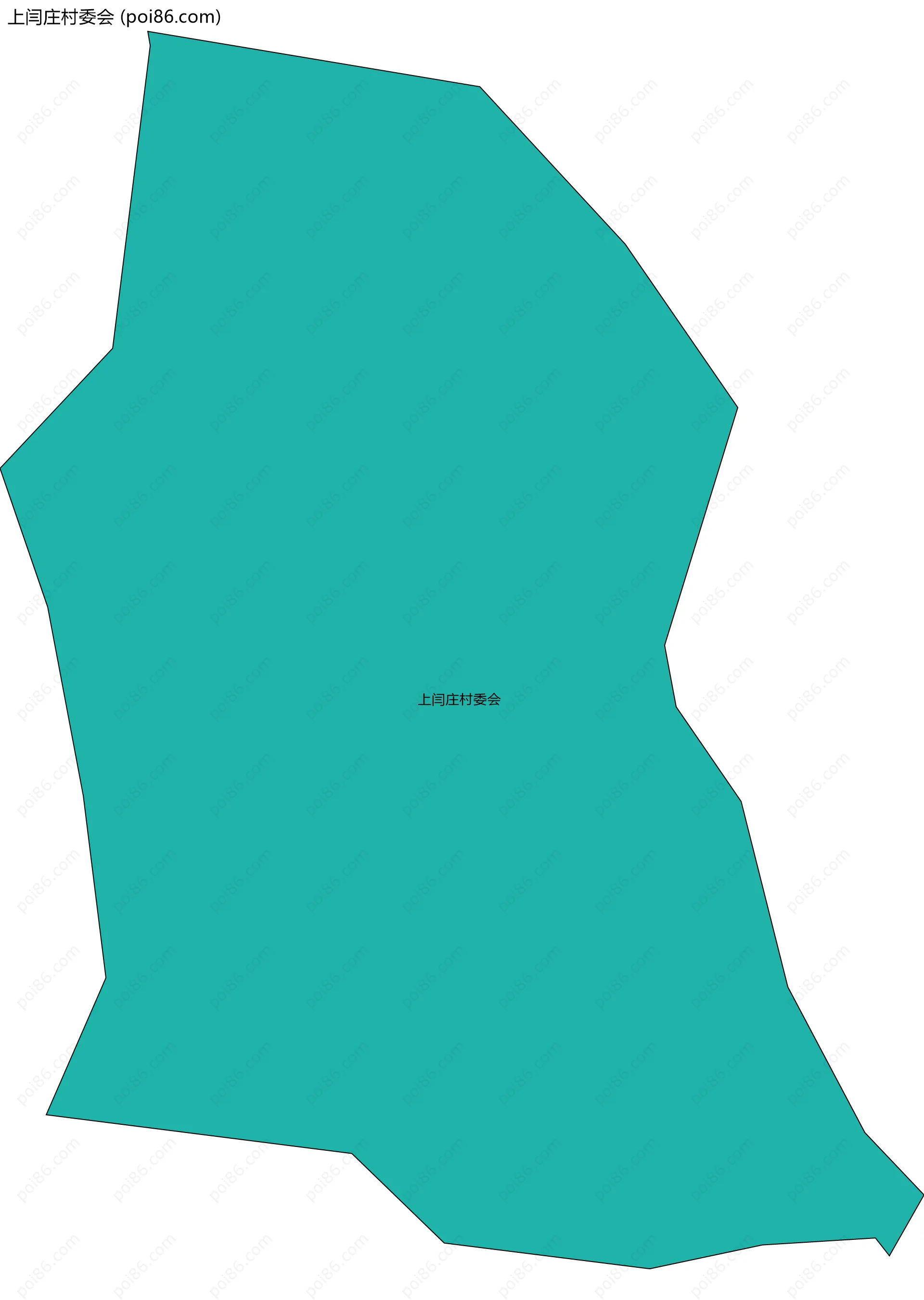 上闫庄村委会边界地图