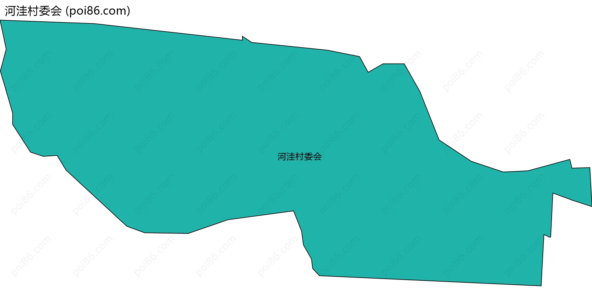 河洼村委会边界地图