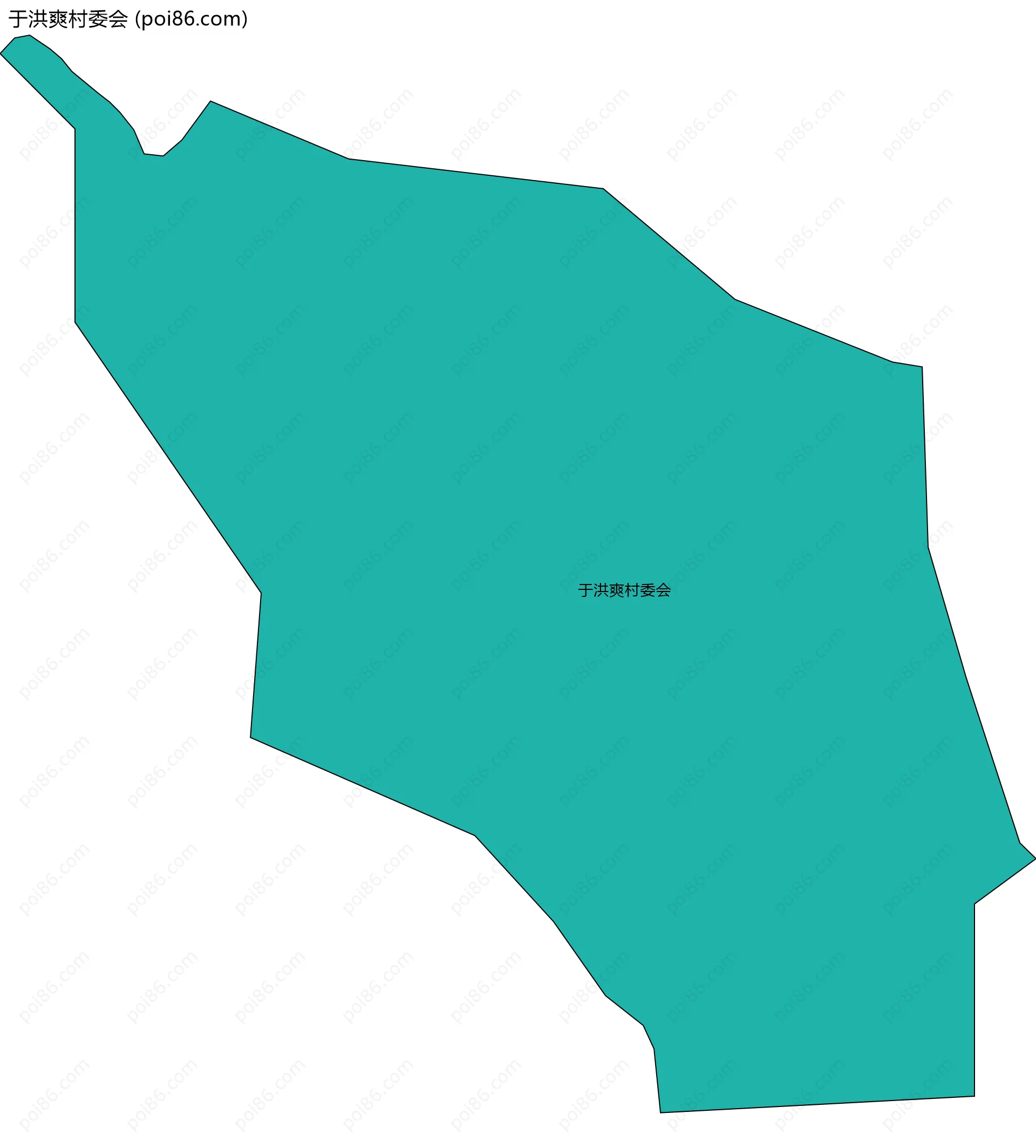 于洪爽村委会边界地图