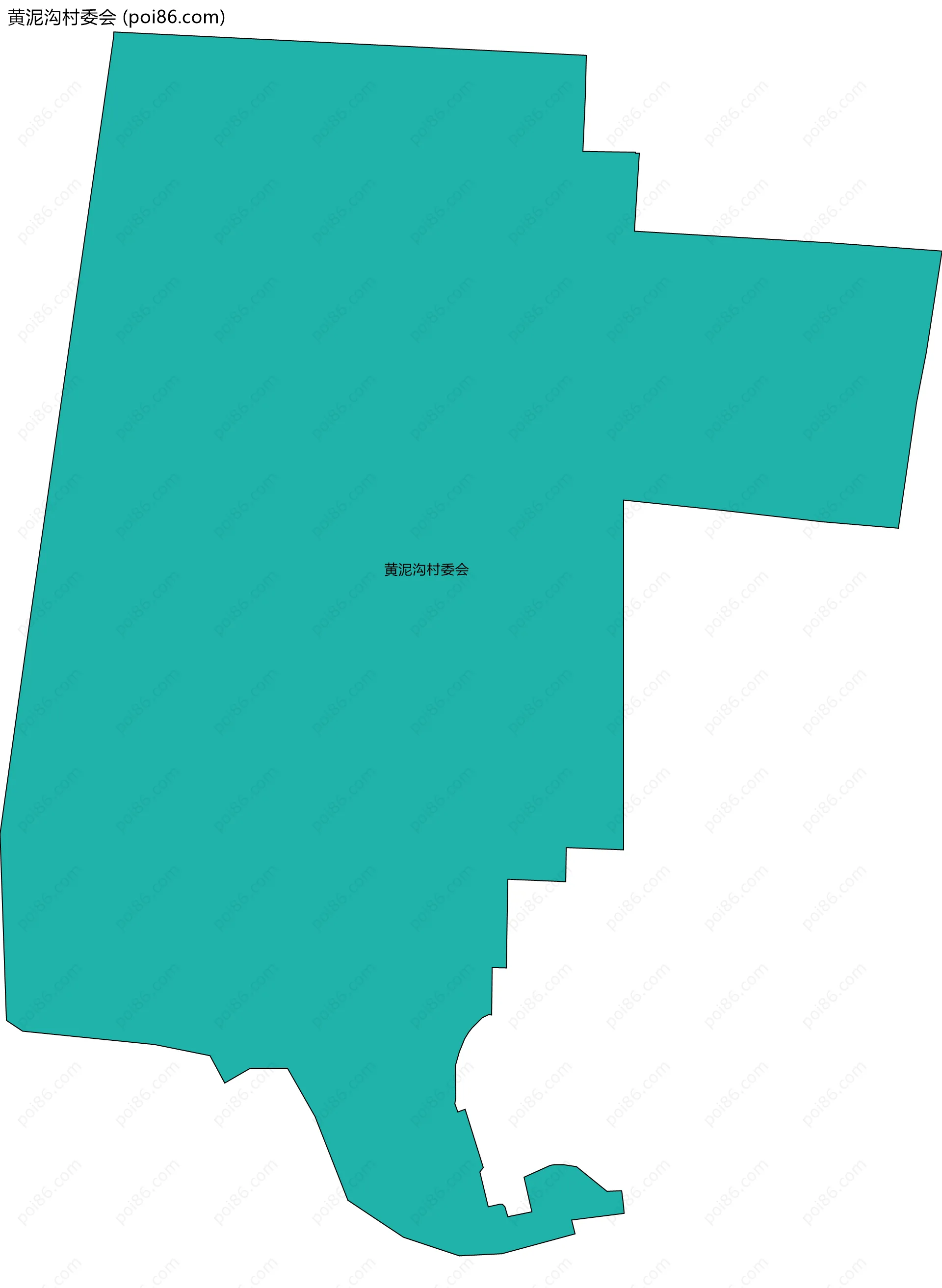 黄泥沟村委会边界地图