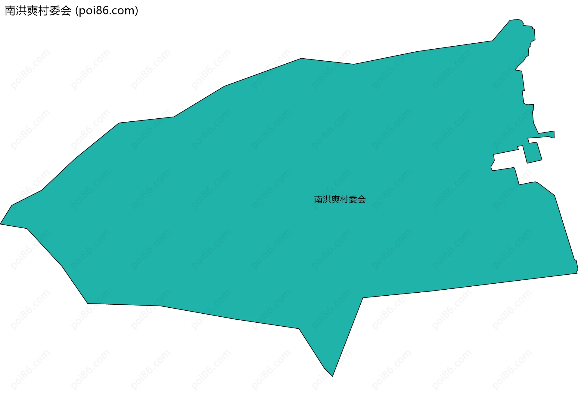 南洪爽村委会边界地图