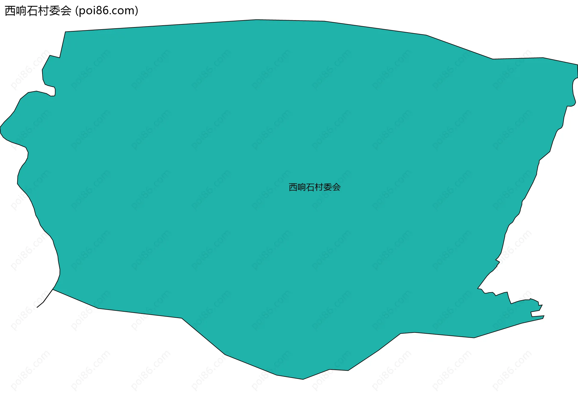 西响石村委会边界地图