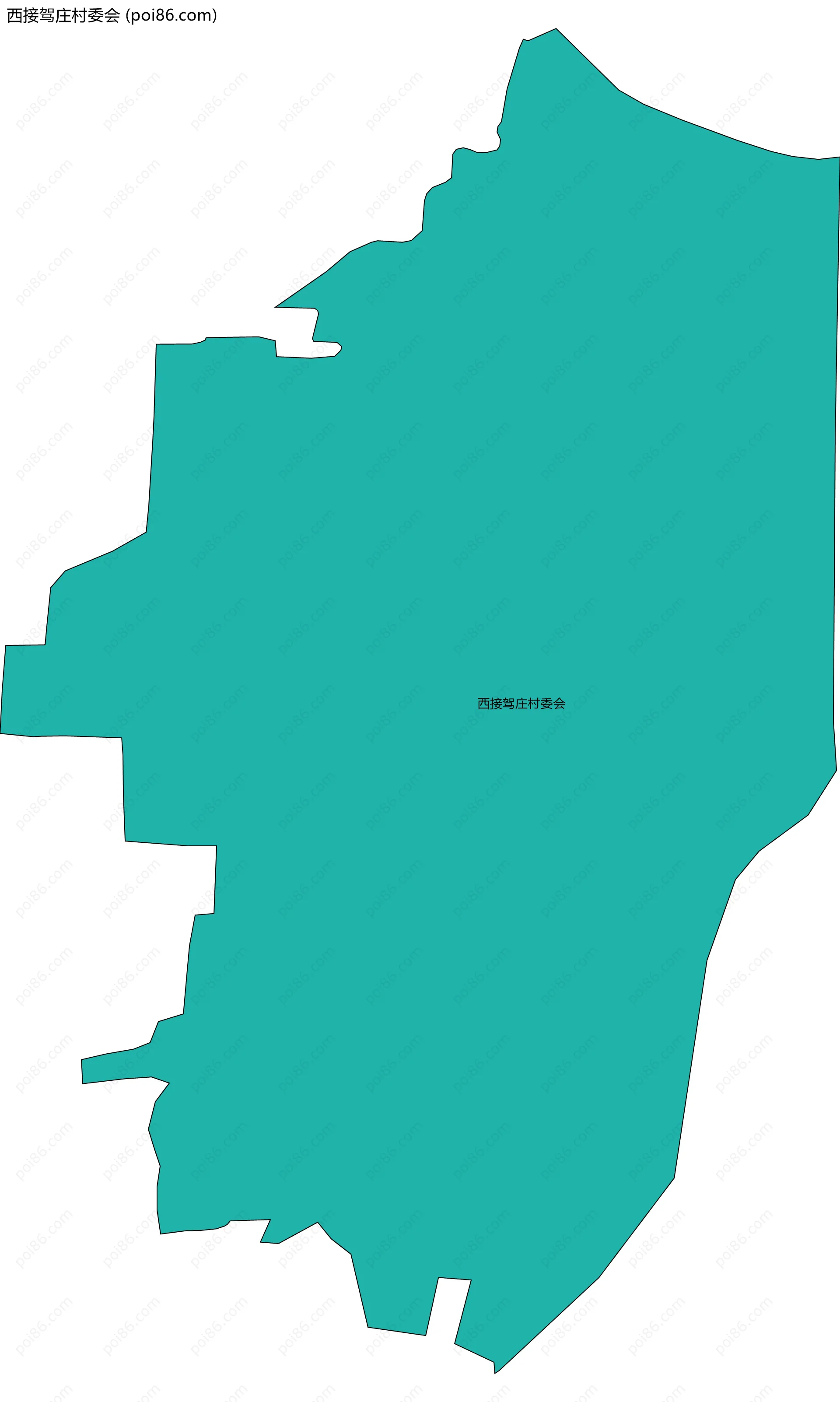 西接驾庄村委会边界地图