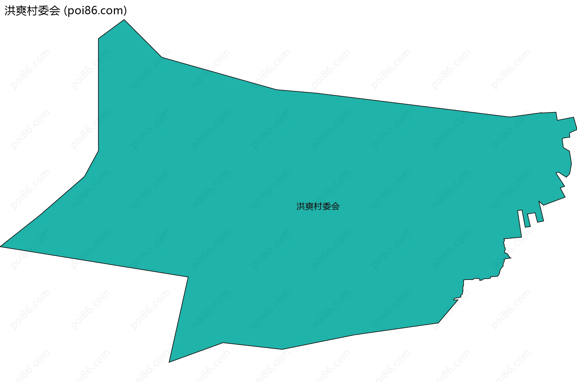 洪爽村委会边界地图