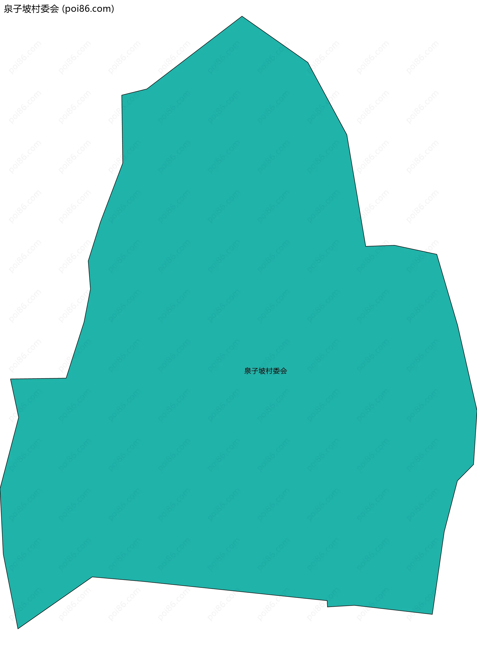 泉子坡村委会边界地图