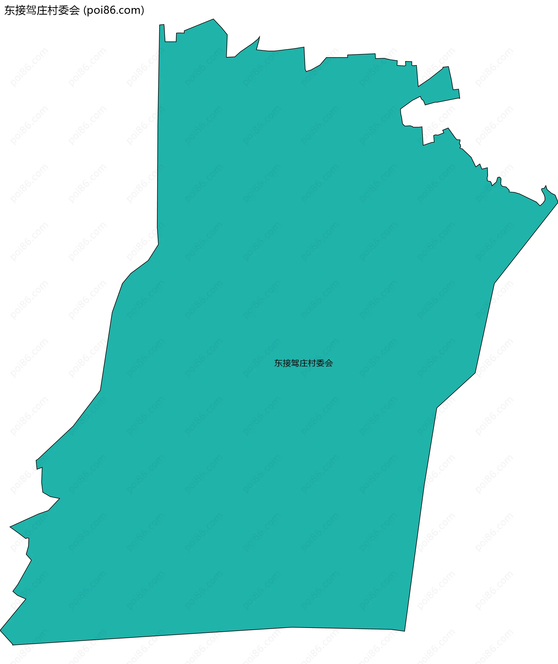 东接驾庄村委会边界地图