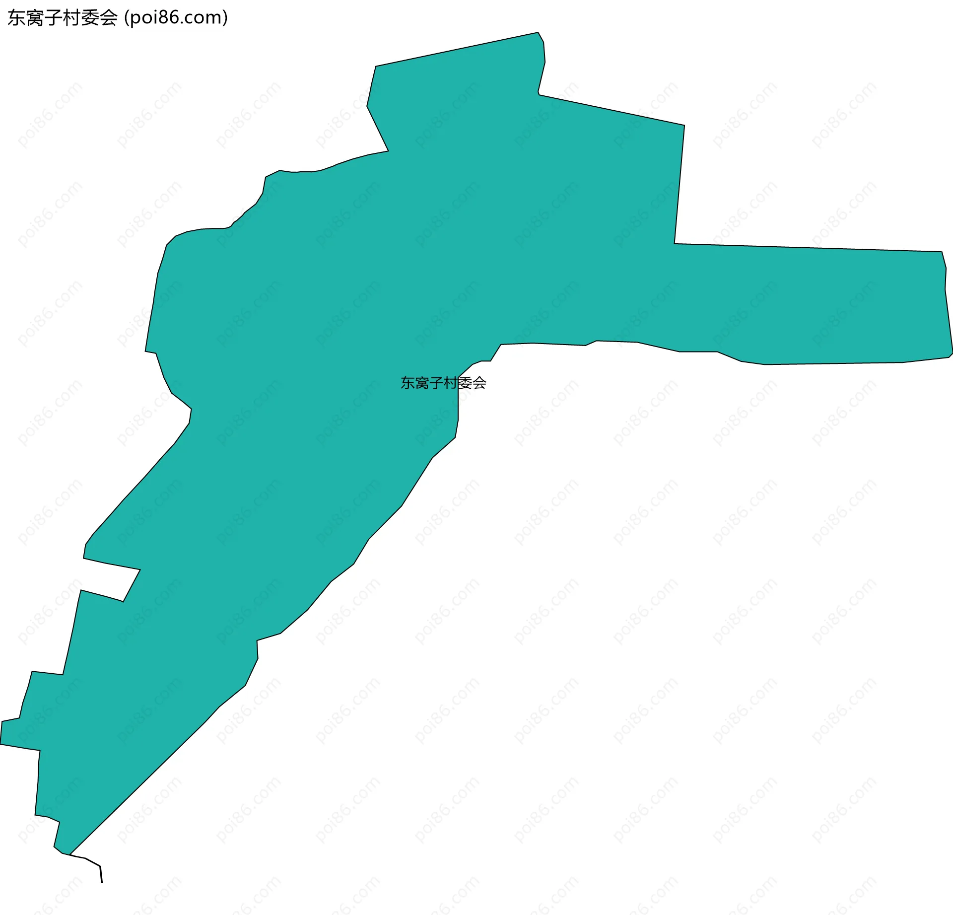 东窝子村委会边界地图