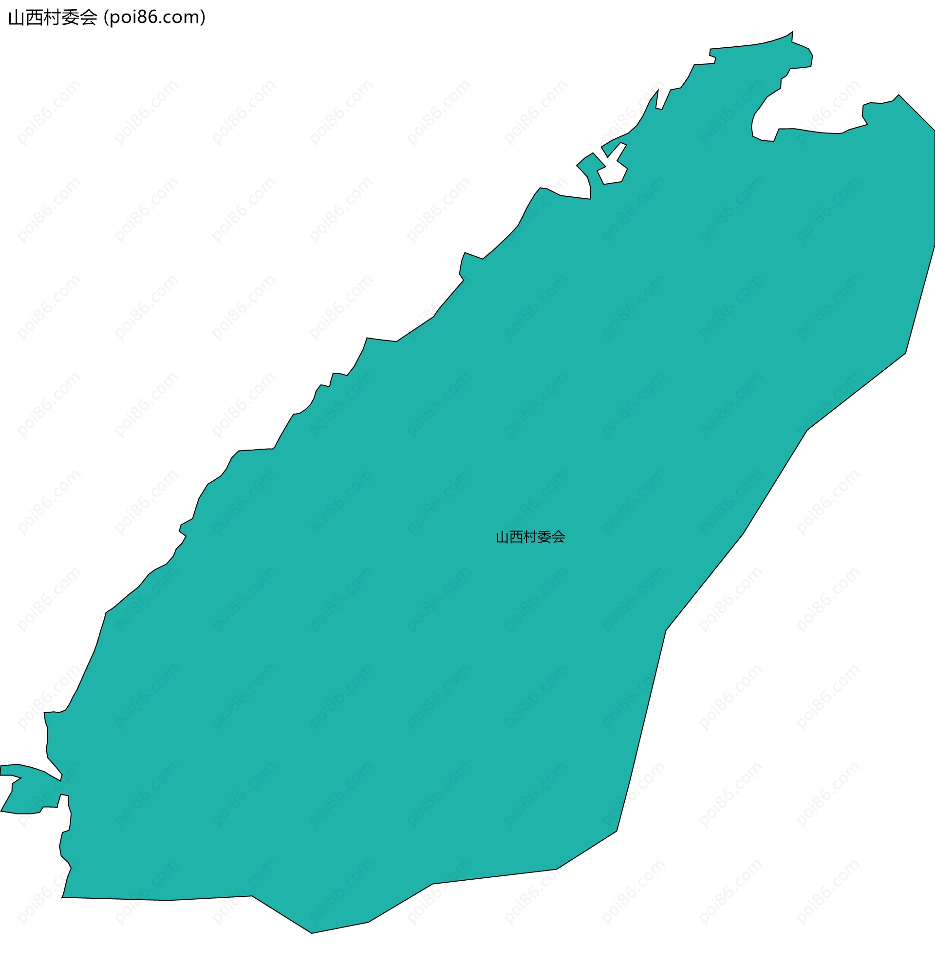 山西村委会边界地图