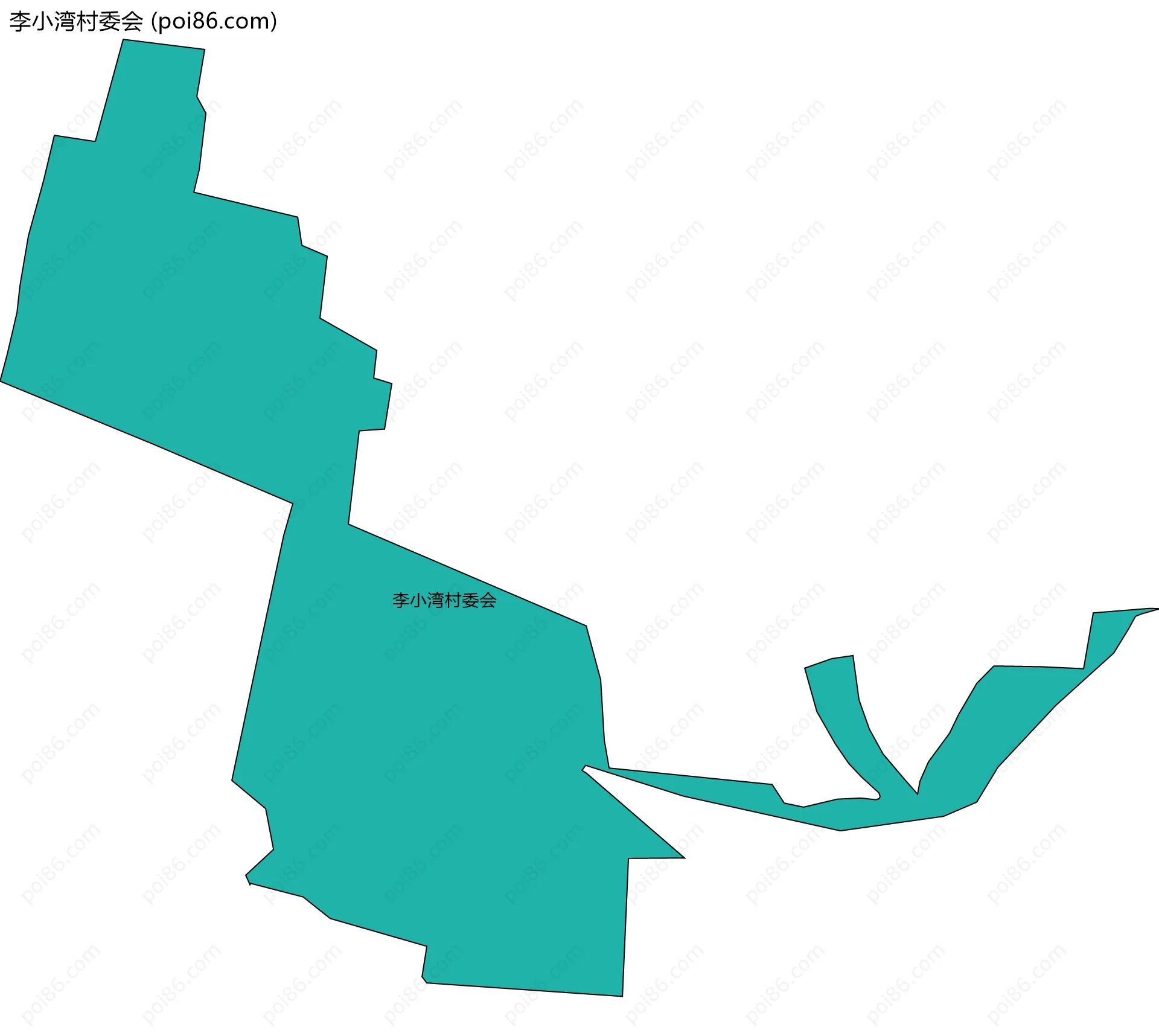 李小湾村委会边界地图