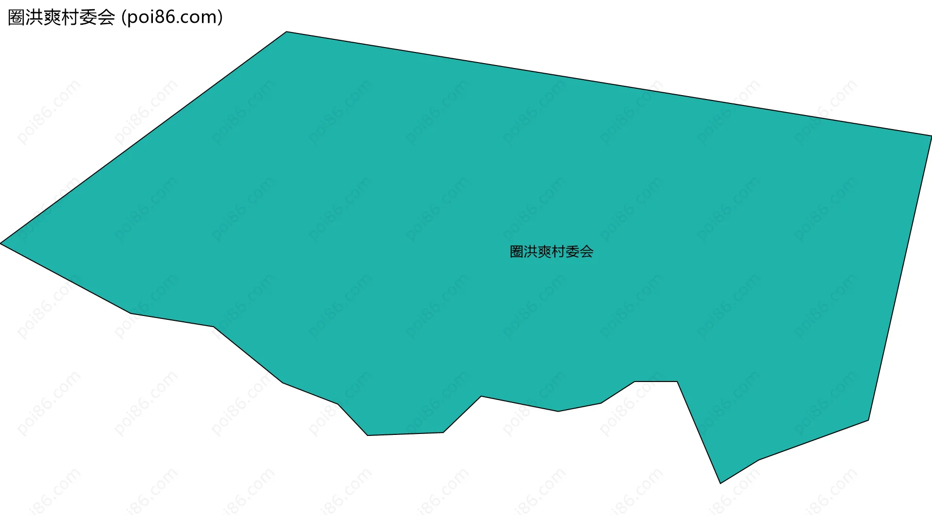 圈洪爽村委会边界地图