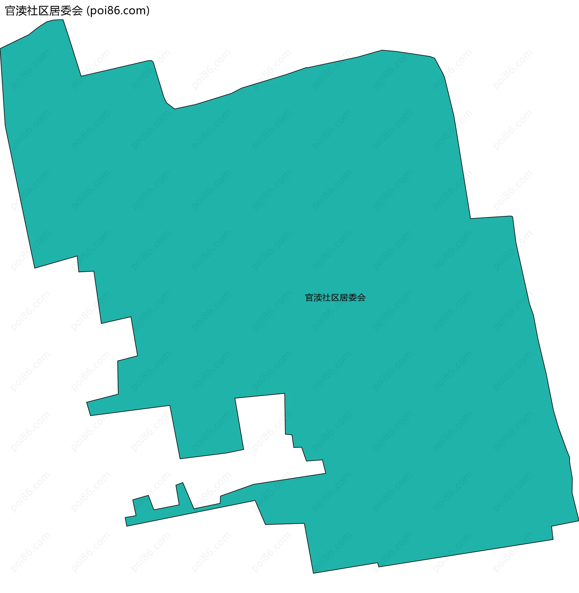 官渎社区居委会边界地图