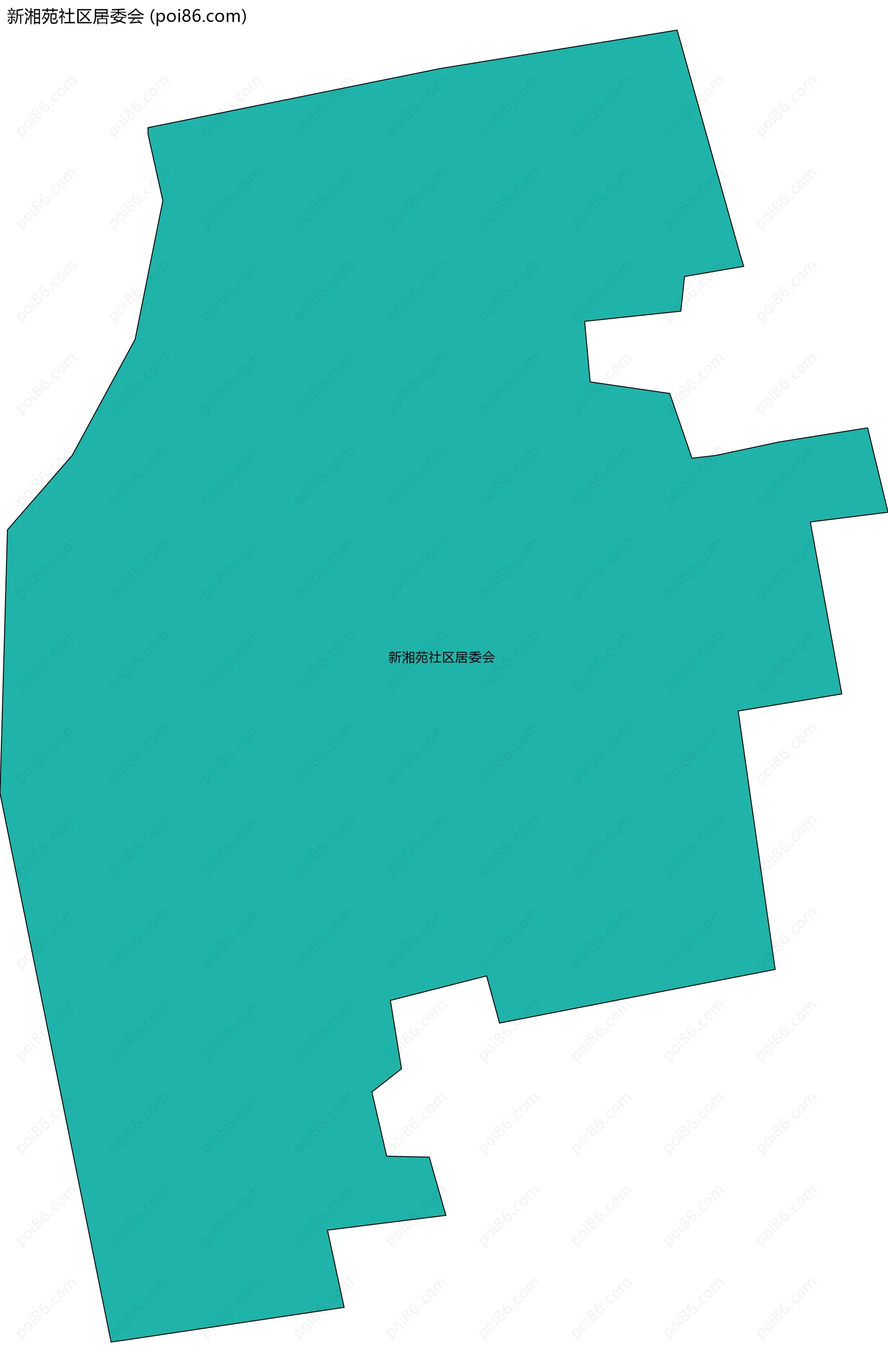 新湘苑社区居委会边界地图