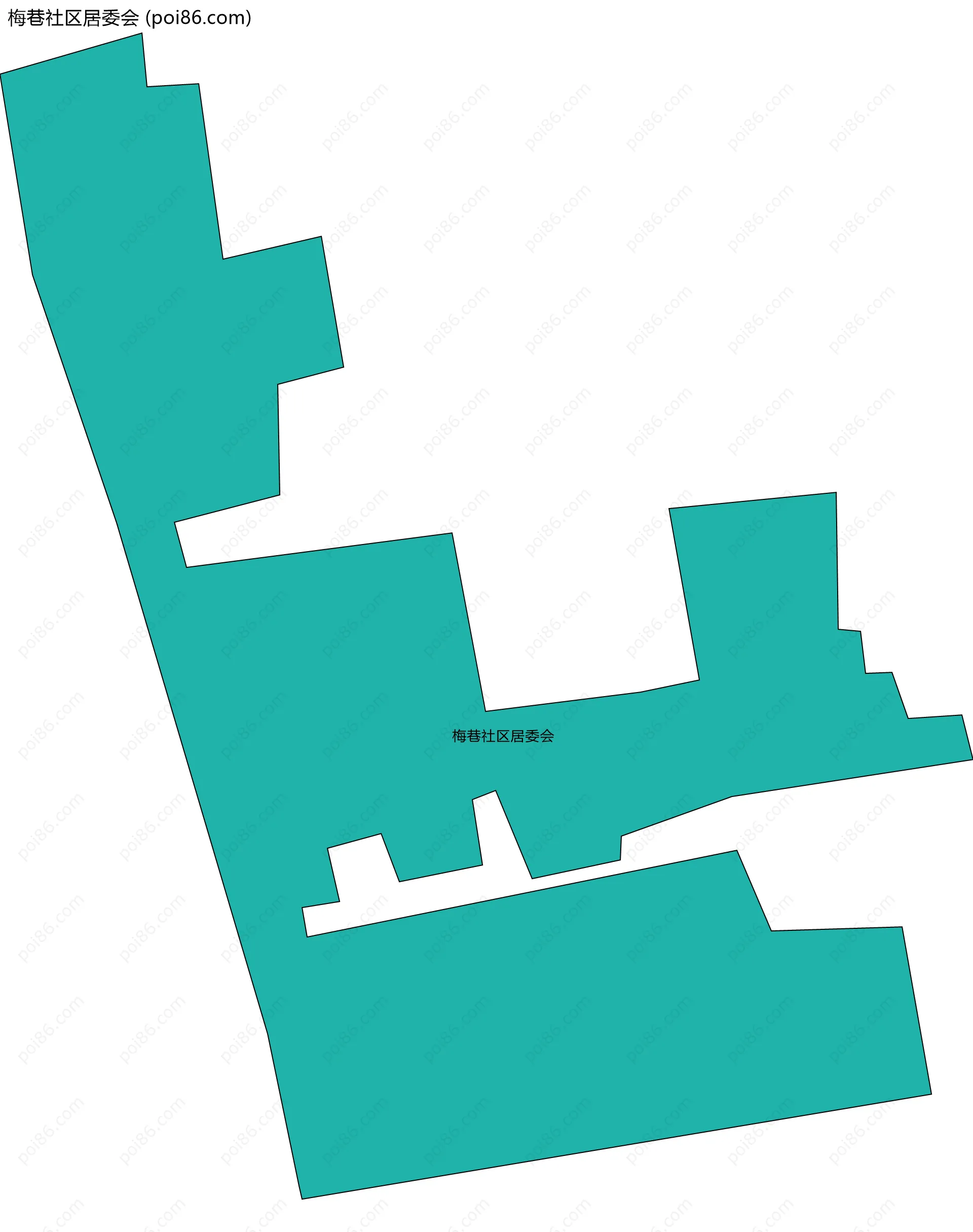 梅巷社区居委会边界地图