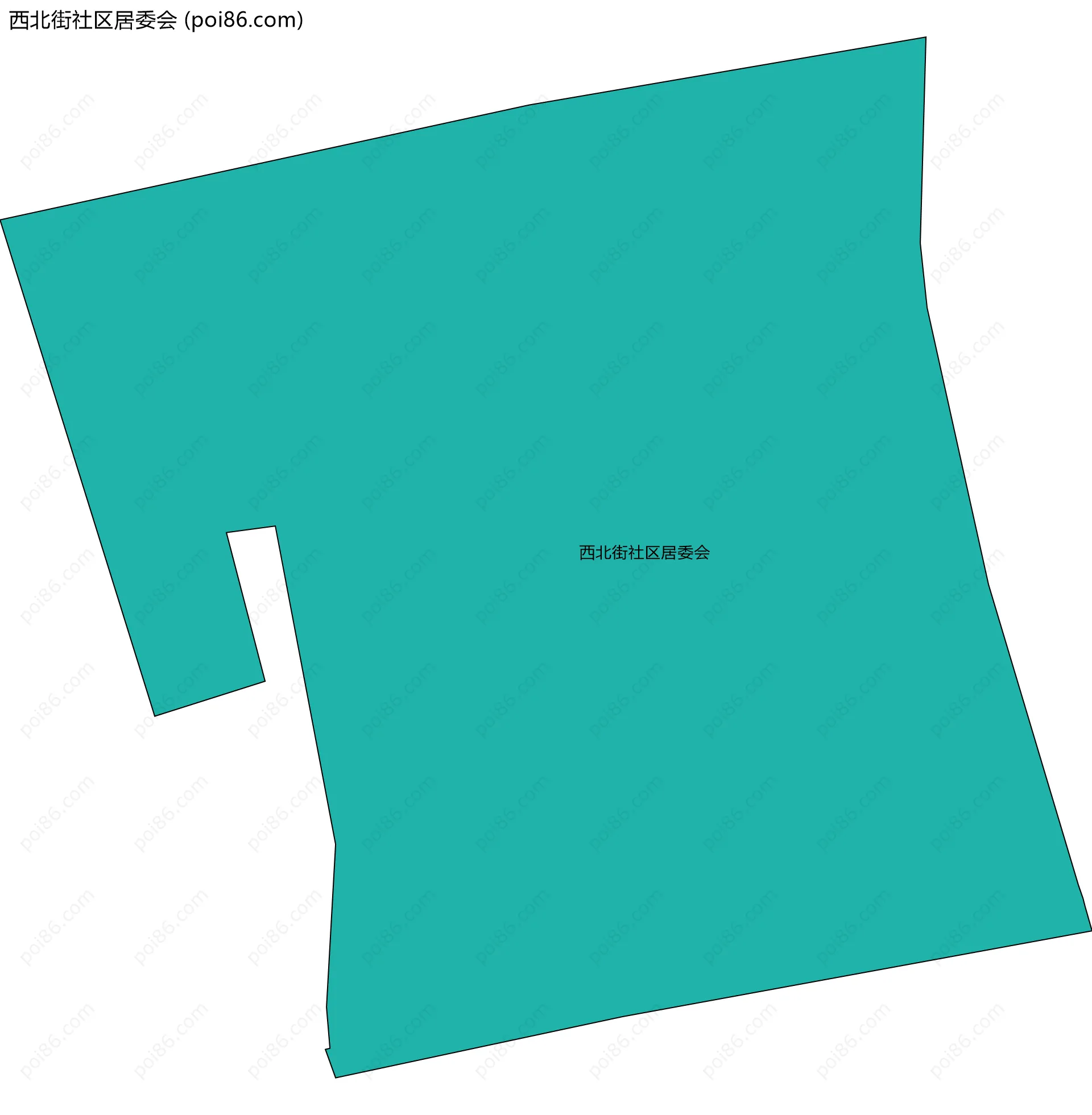 西北街社区居委会边界地图