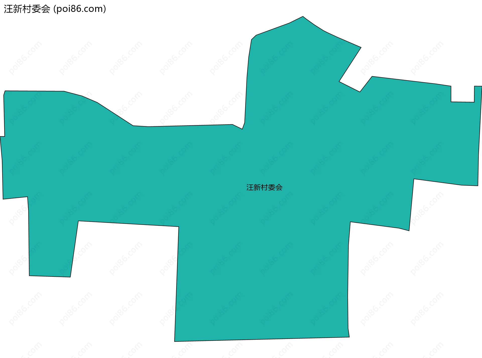 汪新村委会边界地图